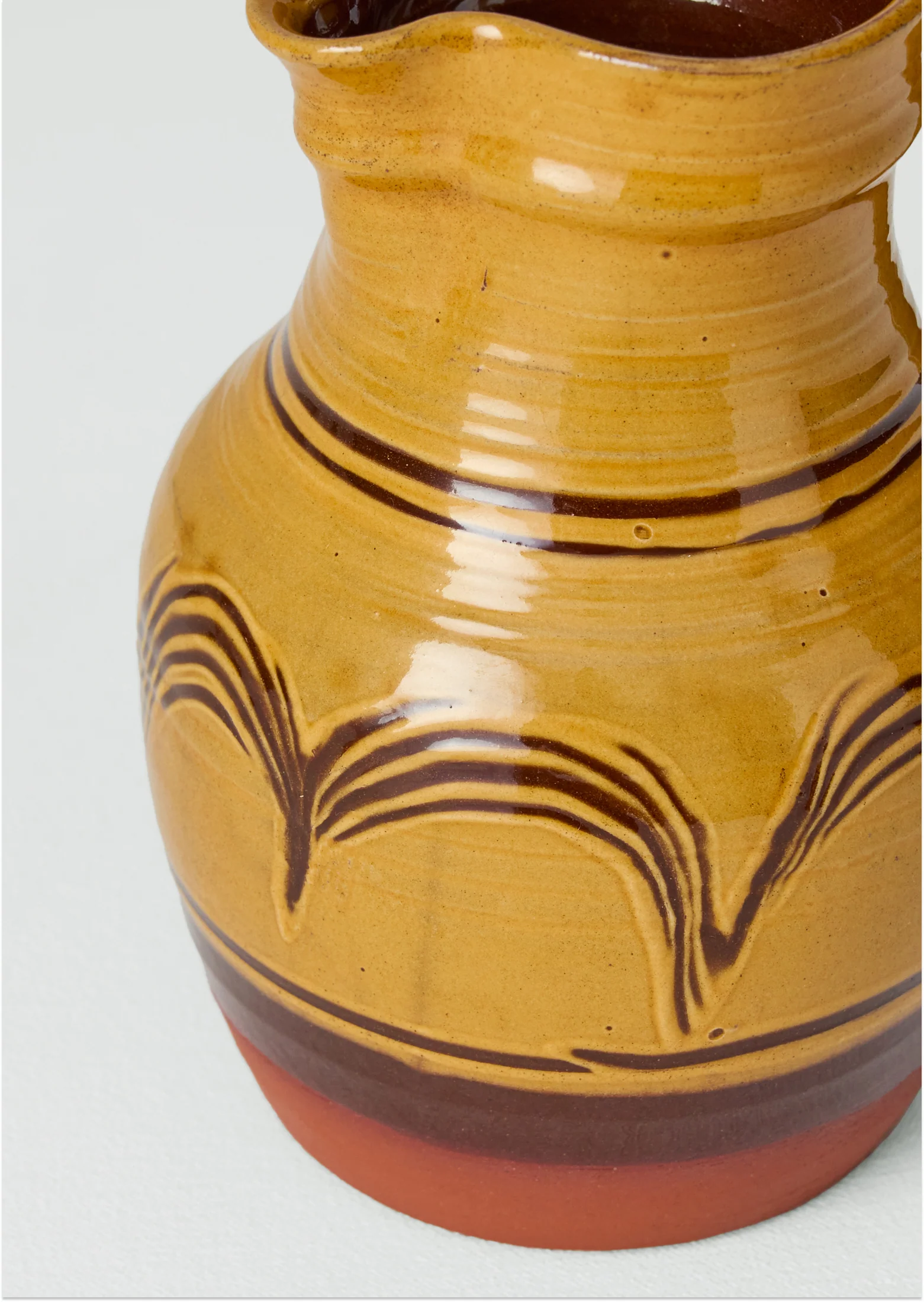 Matt Grimmitt Slipware Jug | Honey/Terracotta - Image 3