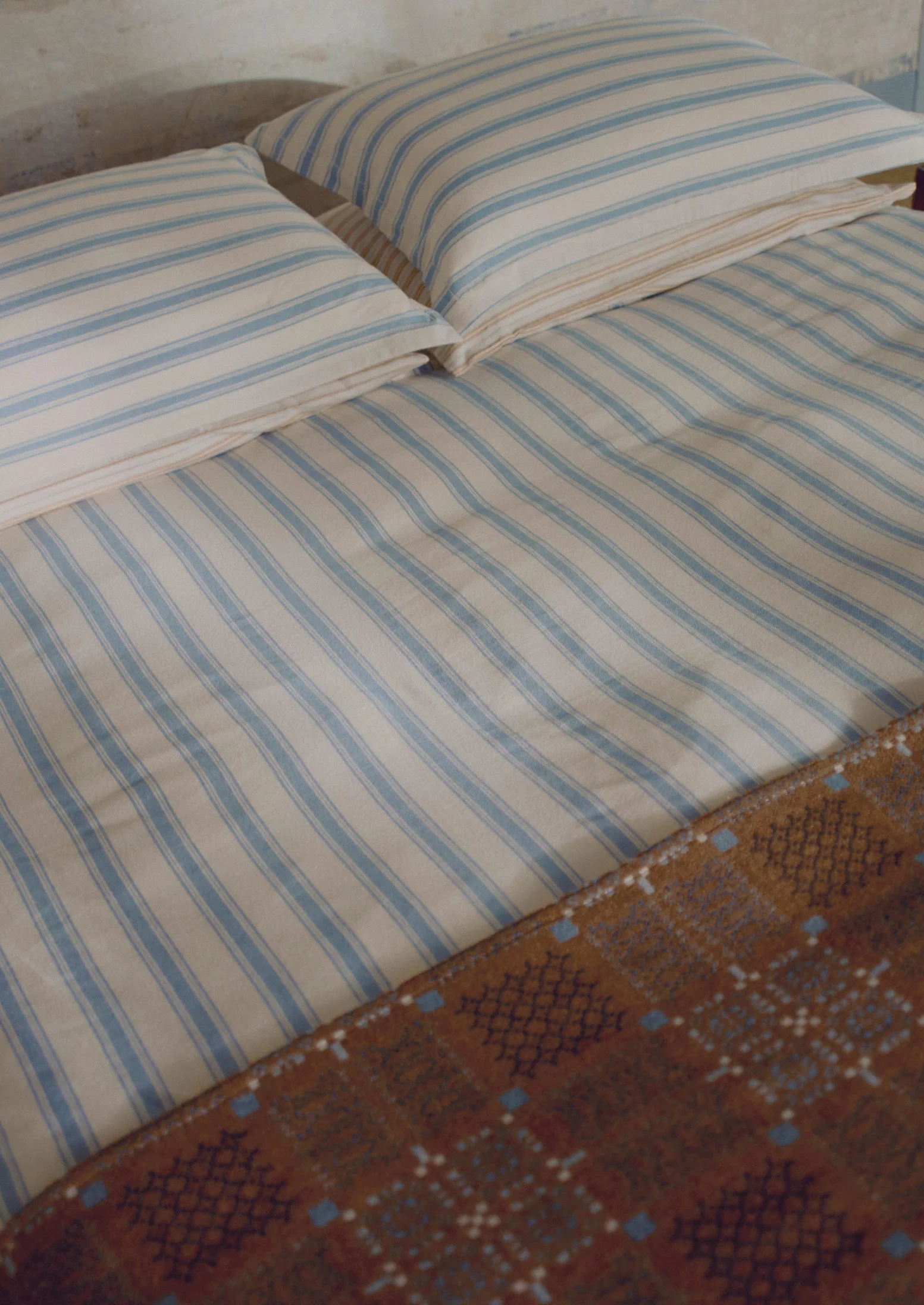 Melin Tregwynt Welsh Blanket | Rust/Topaz - Image 3