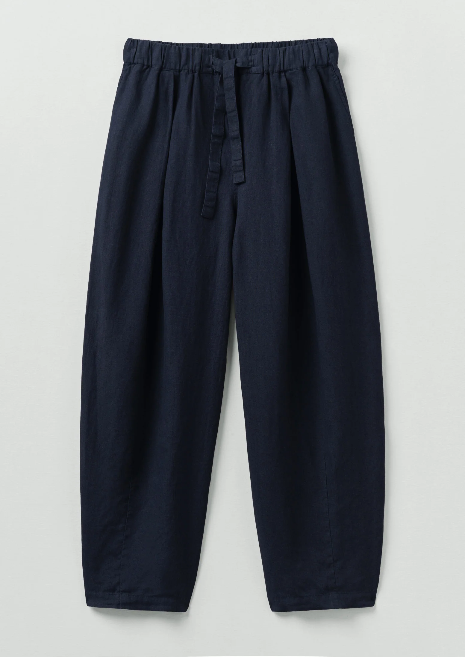 Minako Garment Dyed Linen Trousers | Midnight