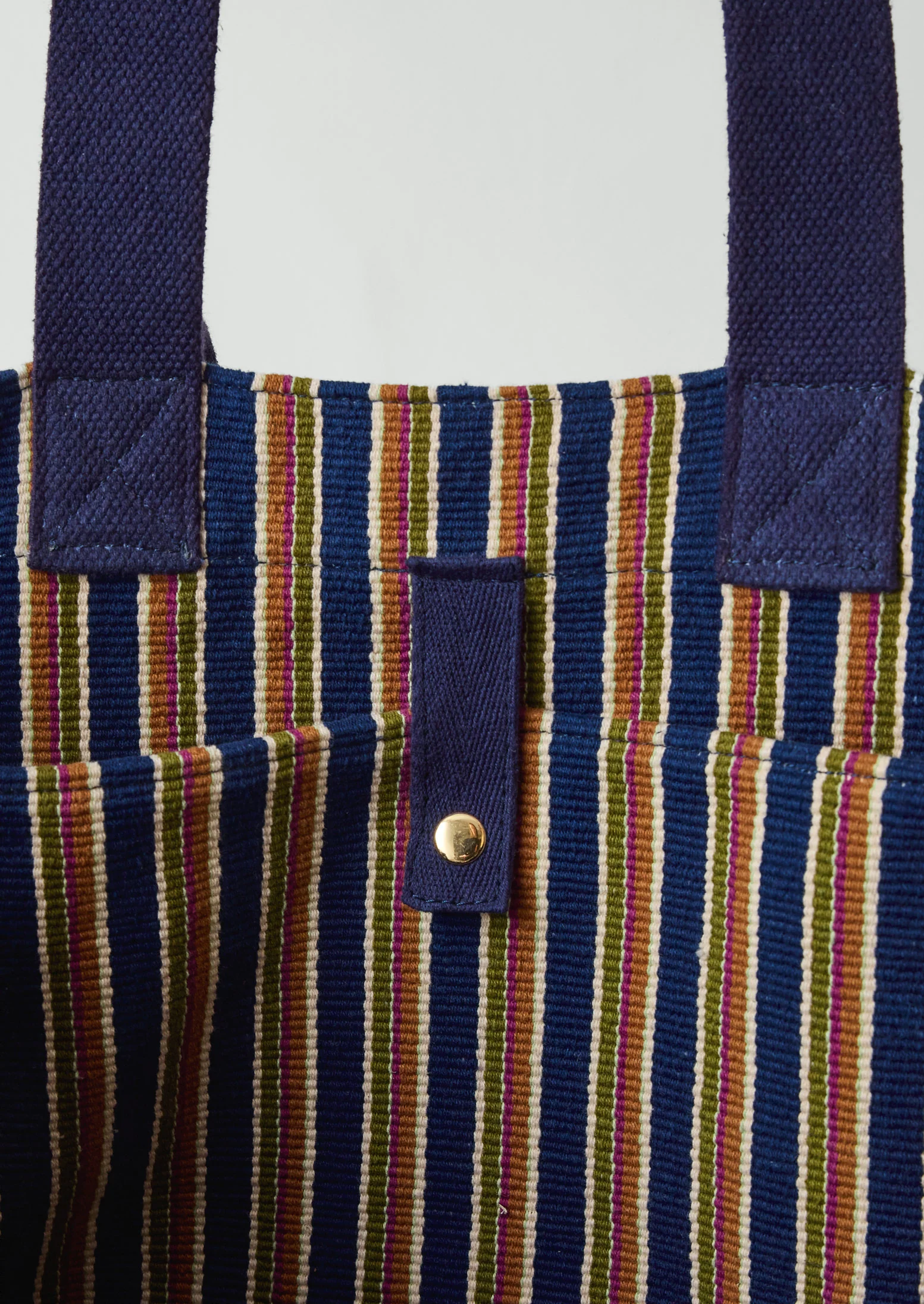 Moismont Stripe Cotton Bag | Blue Multi - Image 3