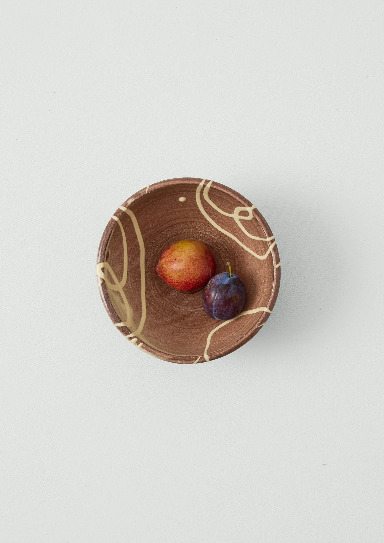 Mollie Milton Slipware Bowl | Terracotta/Cream - Image 2