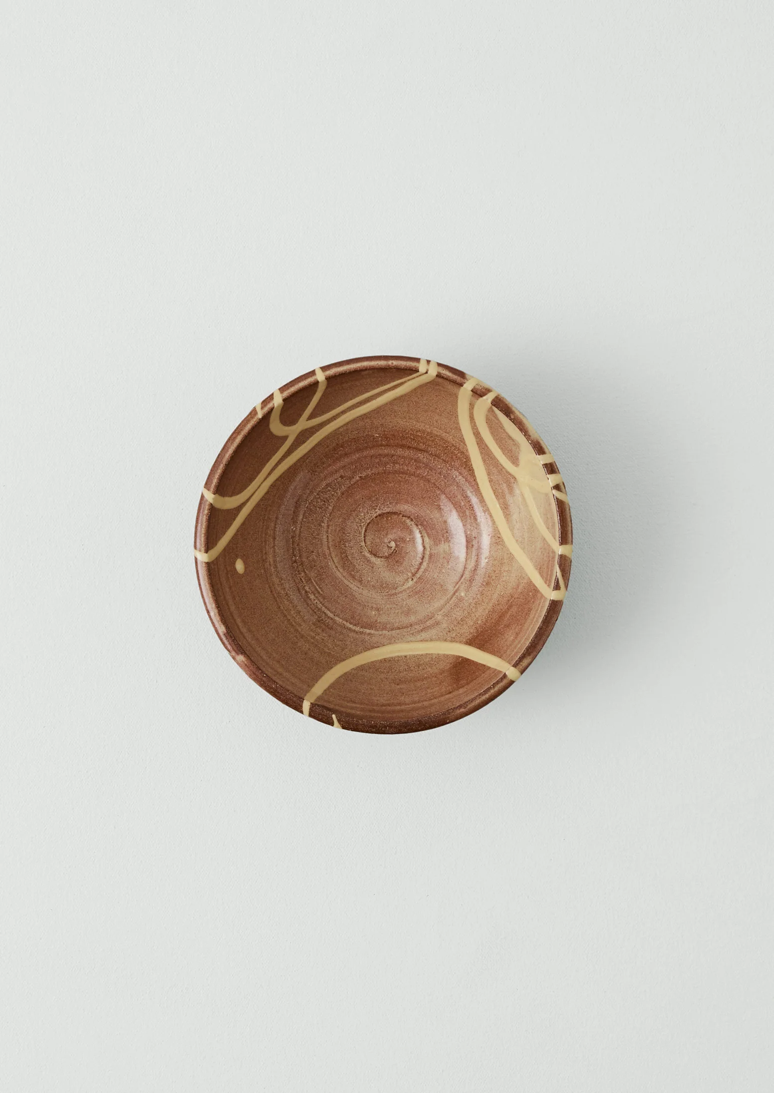 Mollie Milton Slipware Bowl | Terracotta/Cream - Image 6