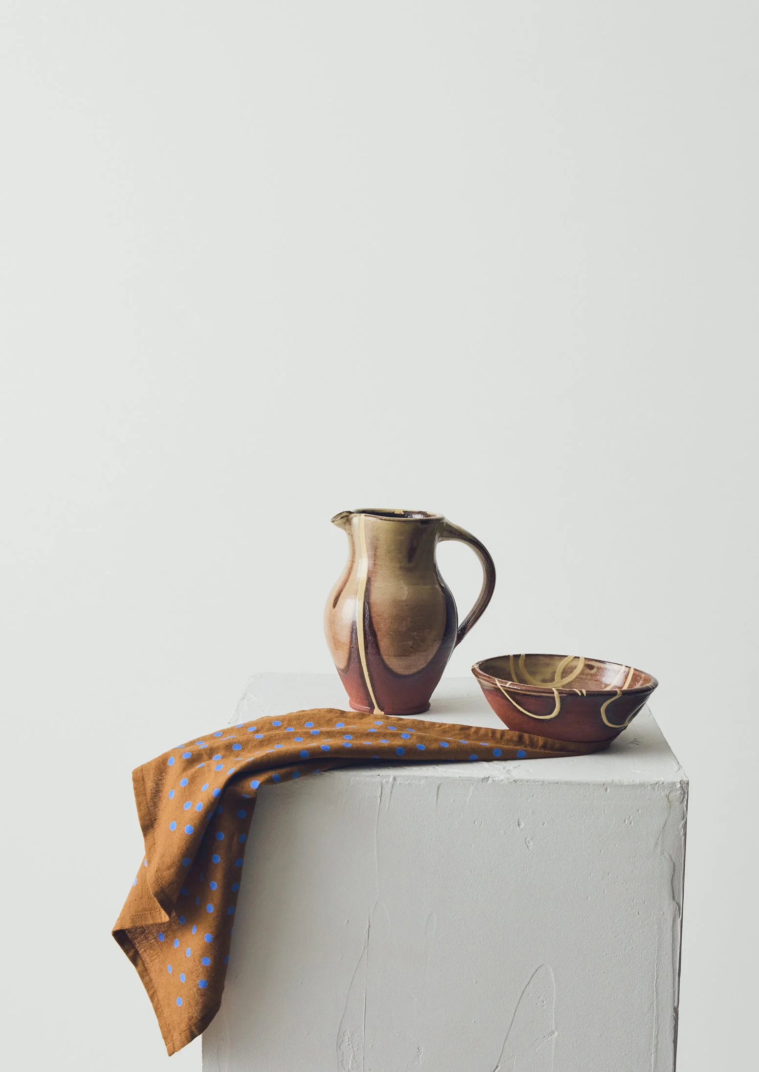 Mollie Milton Slipware Bowl | Terracotta/Cream - Image 7