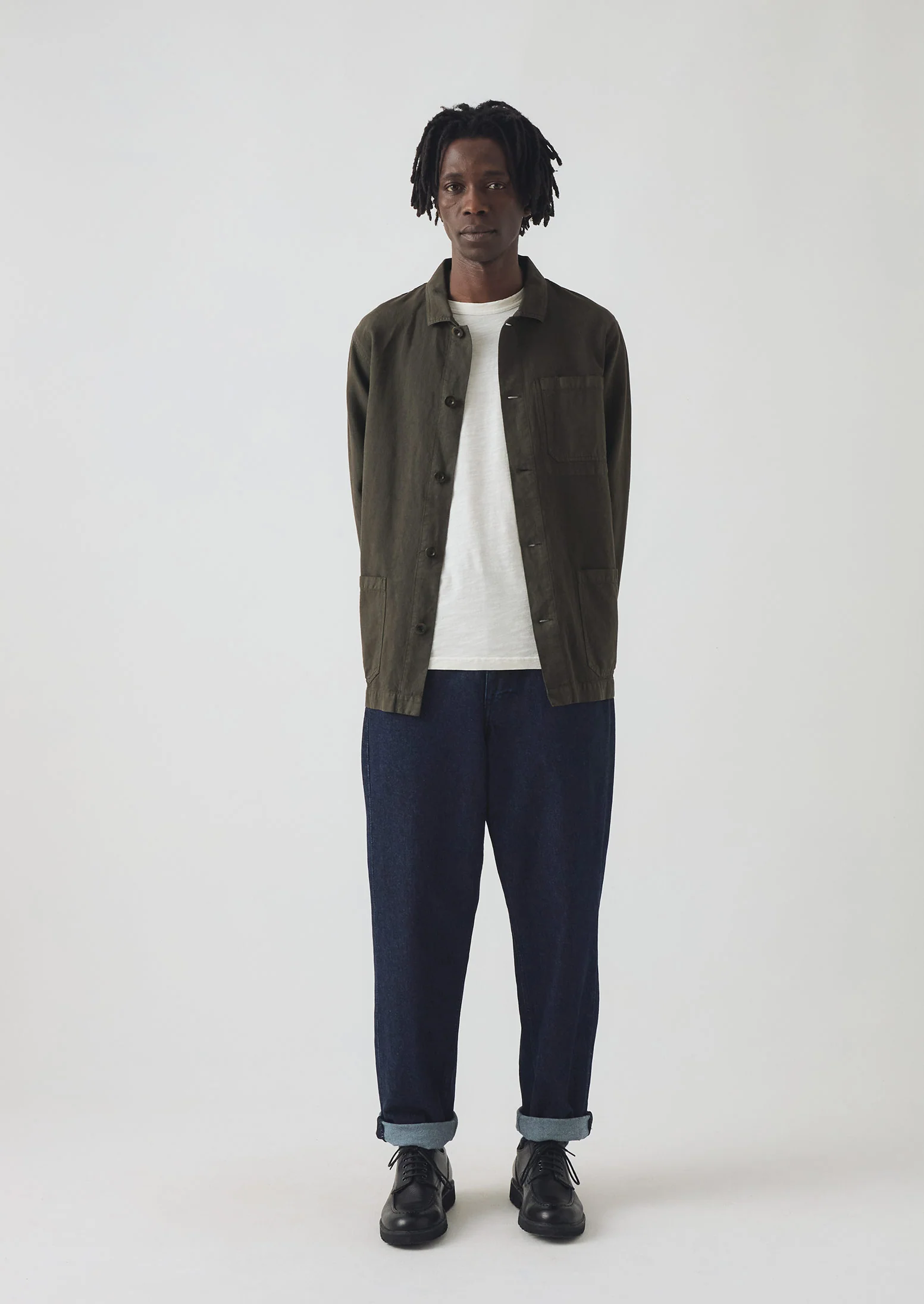 Norv Denim Tapered Trousers | Dark Indigo - Image 3