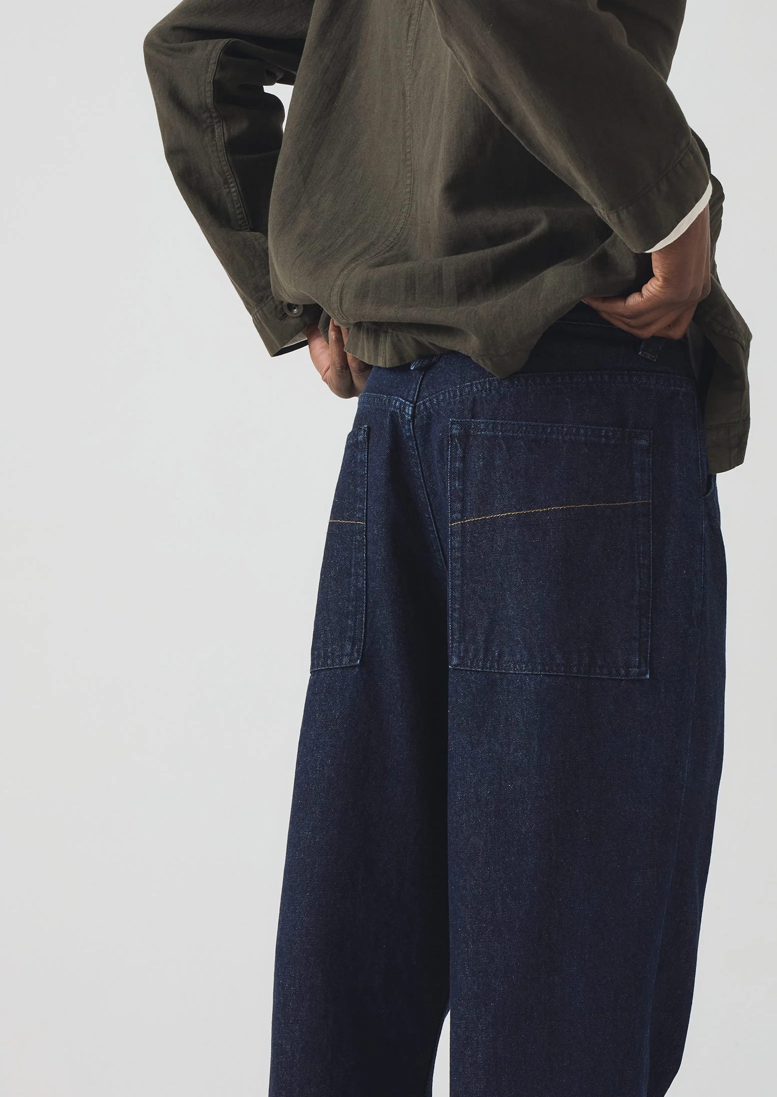 Norv Denim Tapered Trousers | Dark Indigo - Image 4