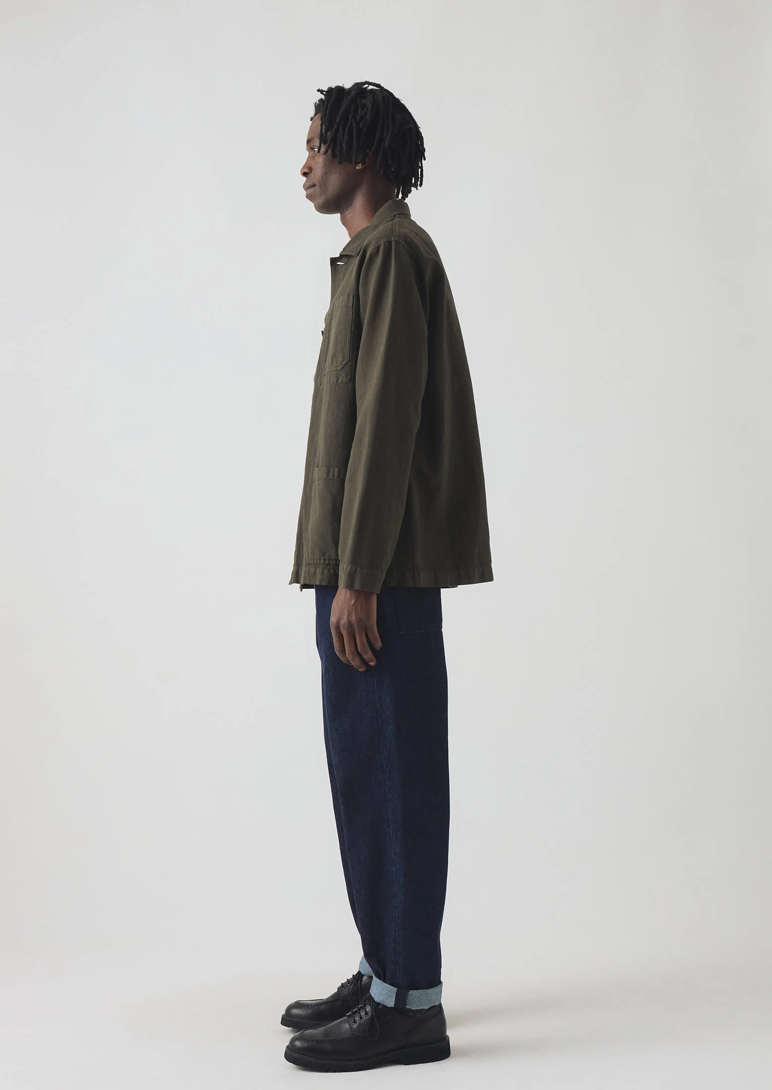 Norv Denim Tapered Trousers | Dark Indigo - Image 5