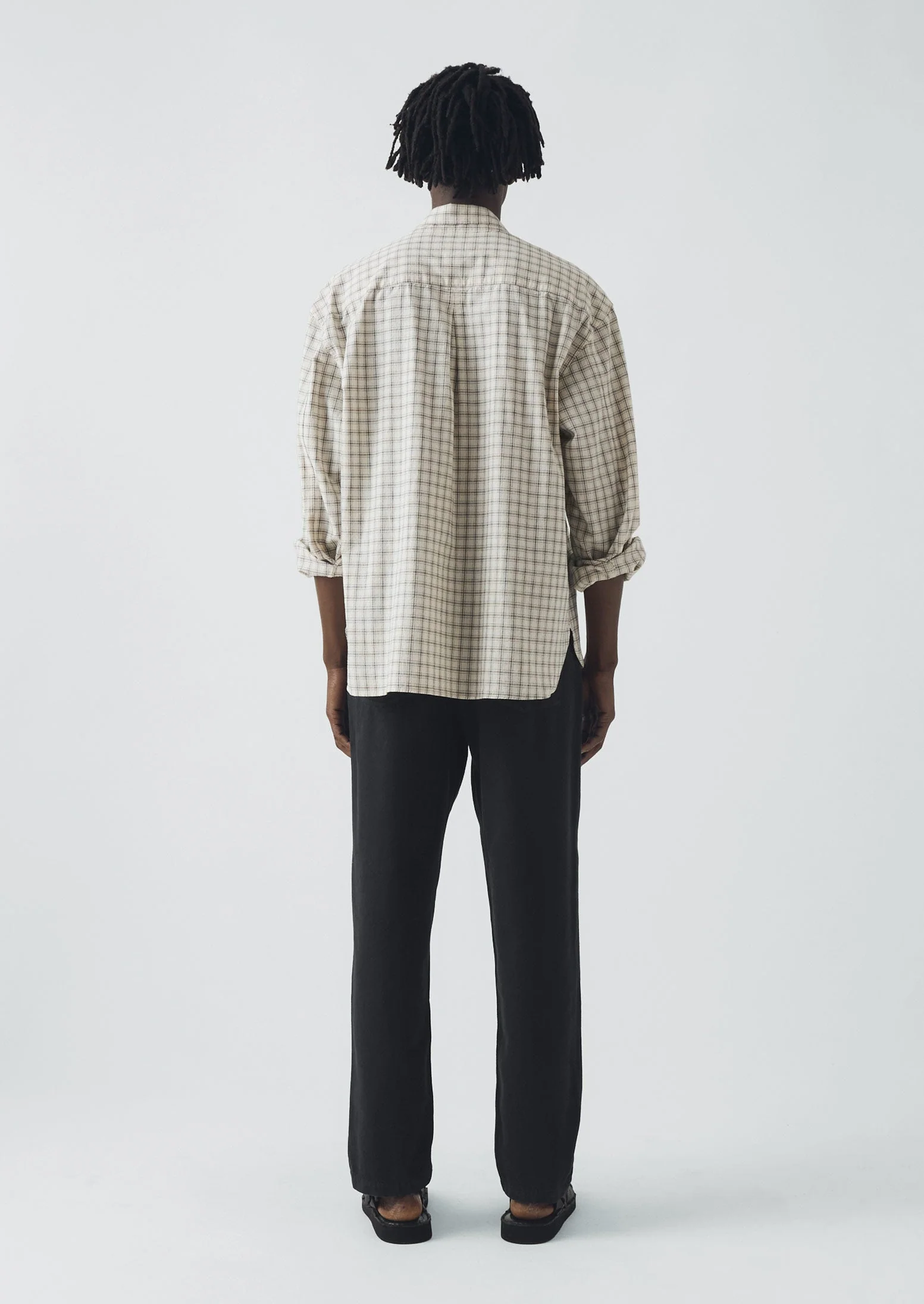 Norv Garment Dyed Tapered Trousers | Charcoal - Image 5