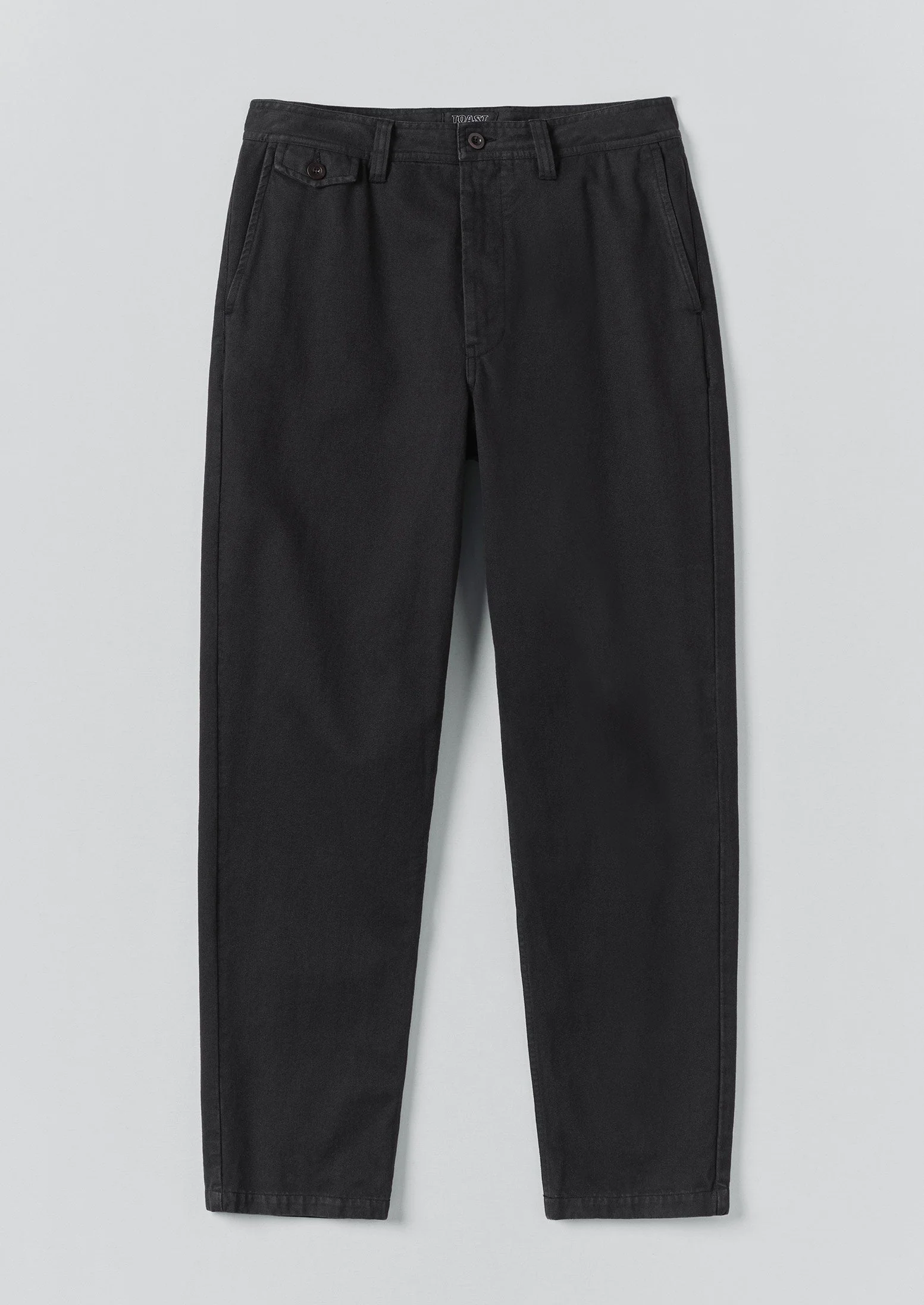 Norv Garment Dyed Tapered Trousers | Charcoal - Image 6