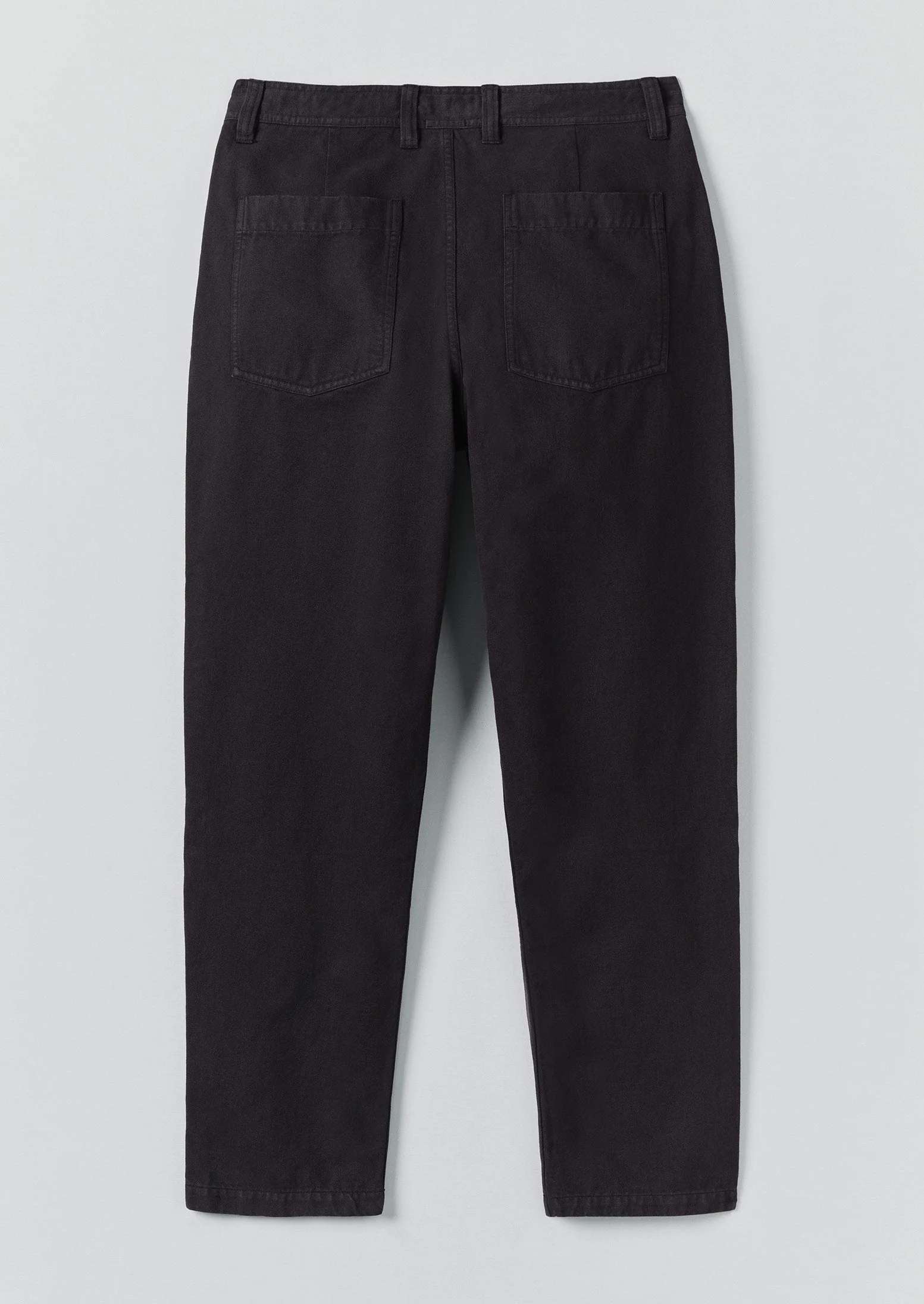 Norv Garment Dyed Tapered Trousers | Charcoal - Image 7