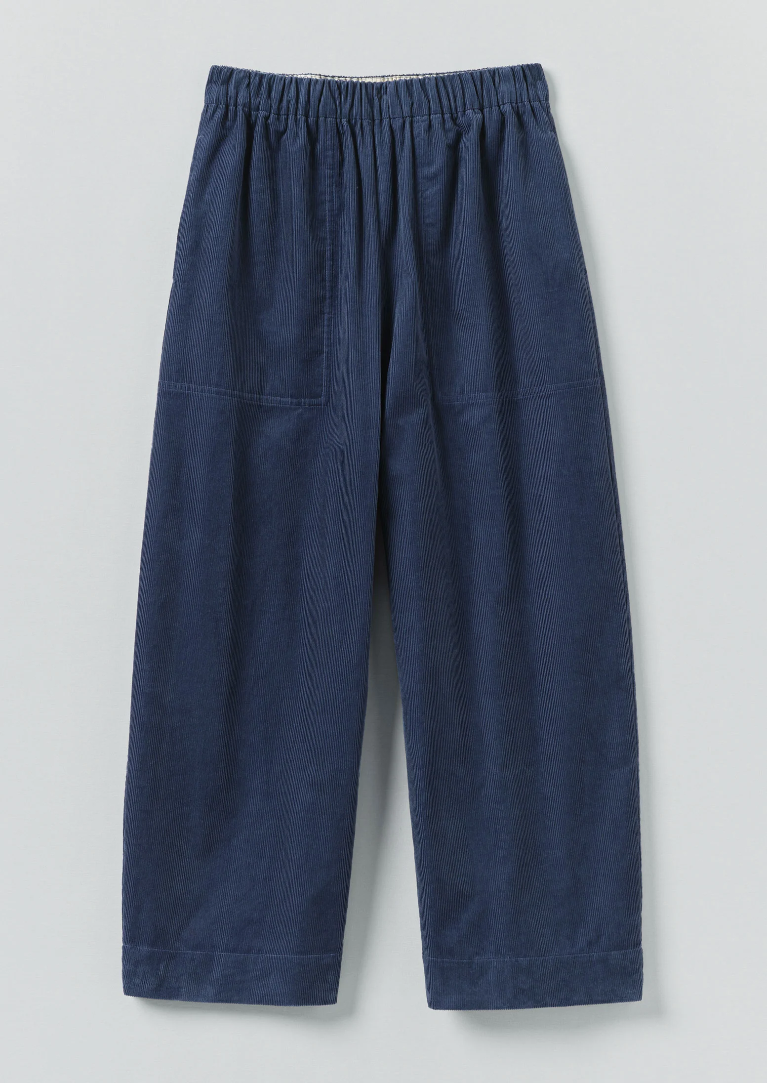 Organic Cord Barrel Leg Trousers | Denim Blue - Image 7