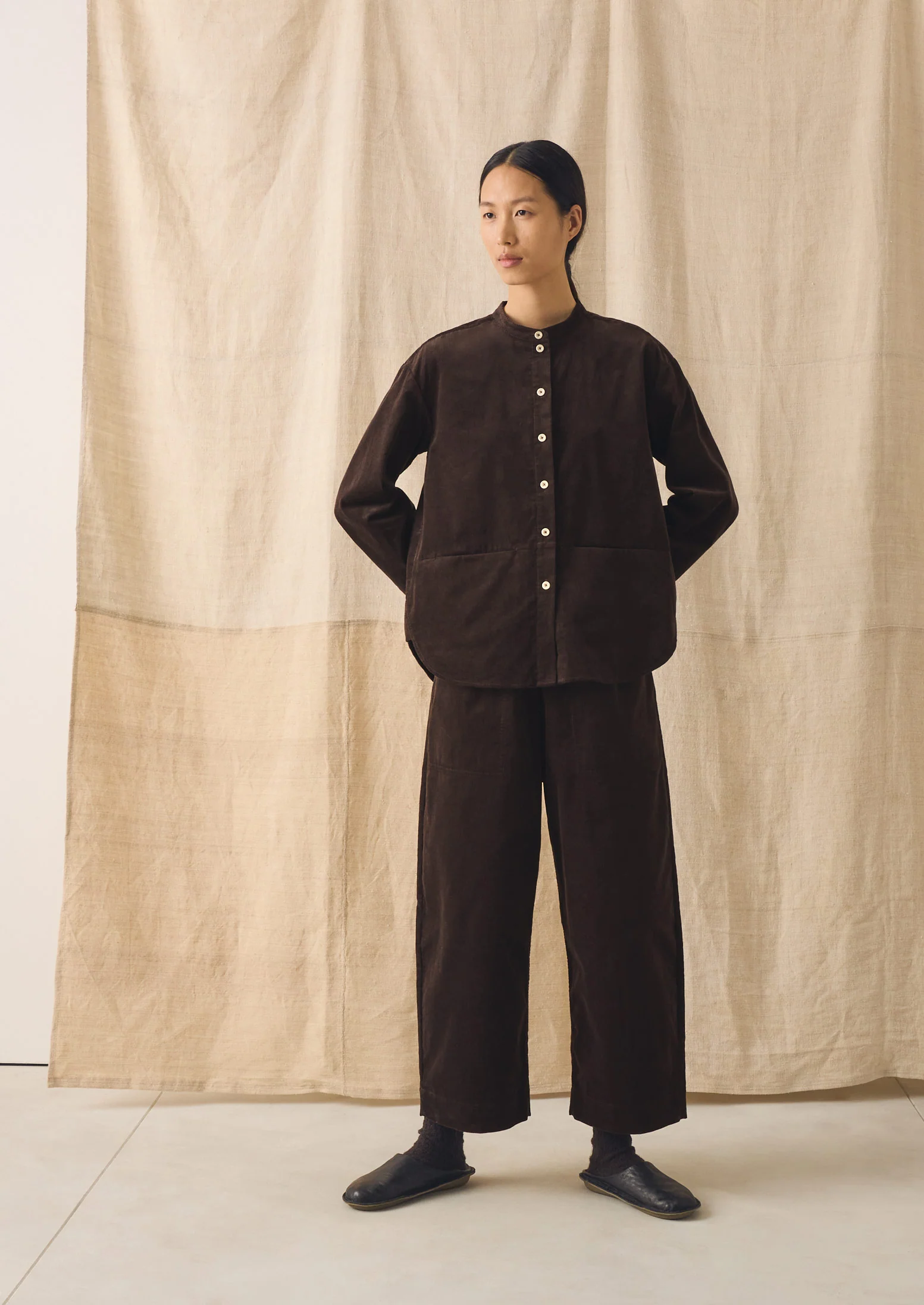 Organic Cotton Cord Shirt | Bitter Chocolate - Image 5