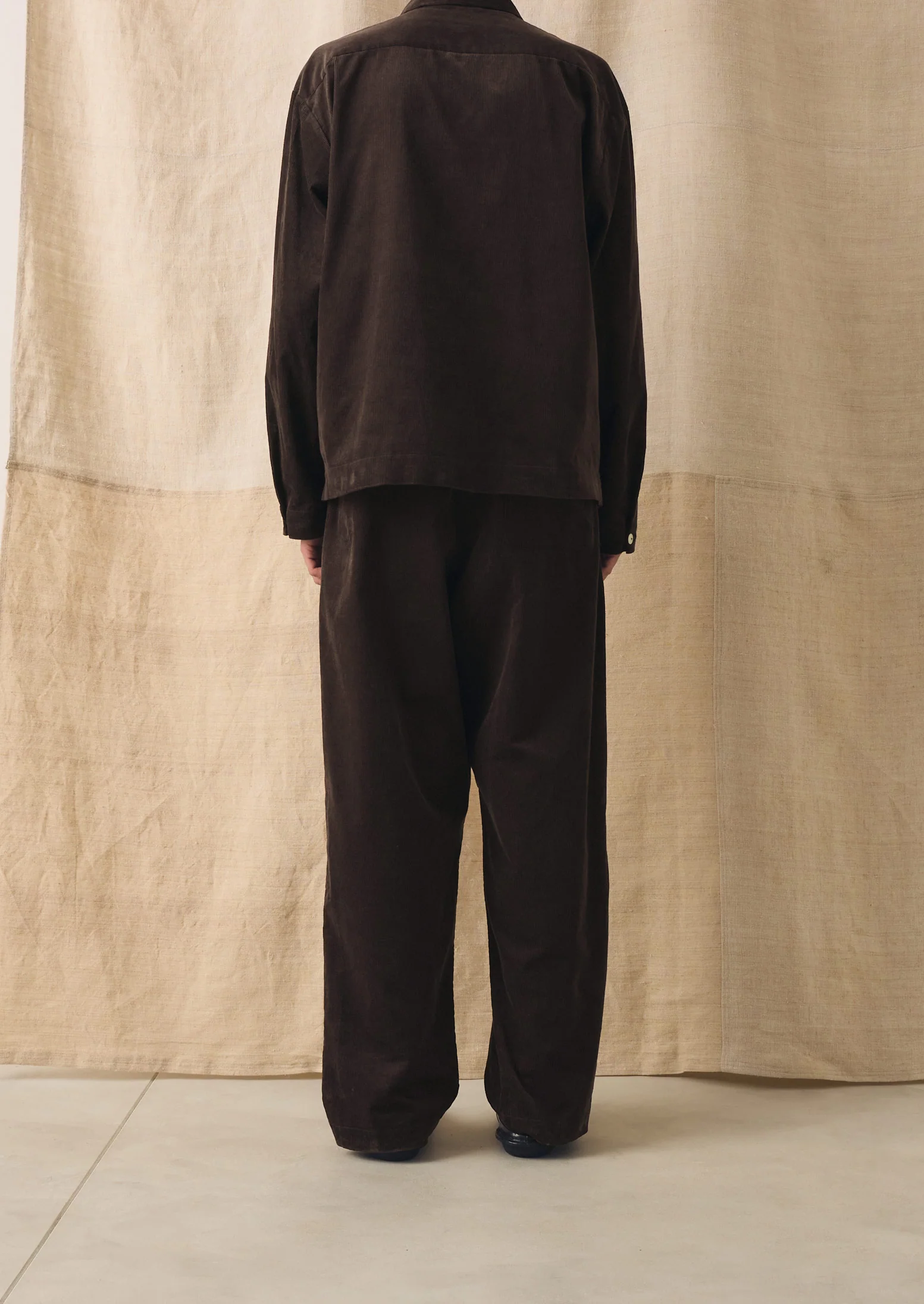 Organic Cord Lounge Trousers | Bitter Chocolate - Image 4
