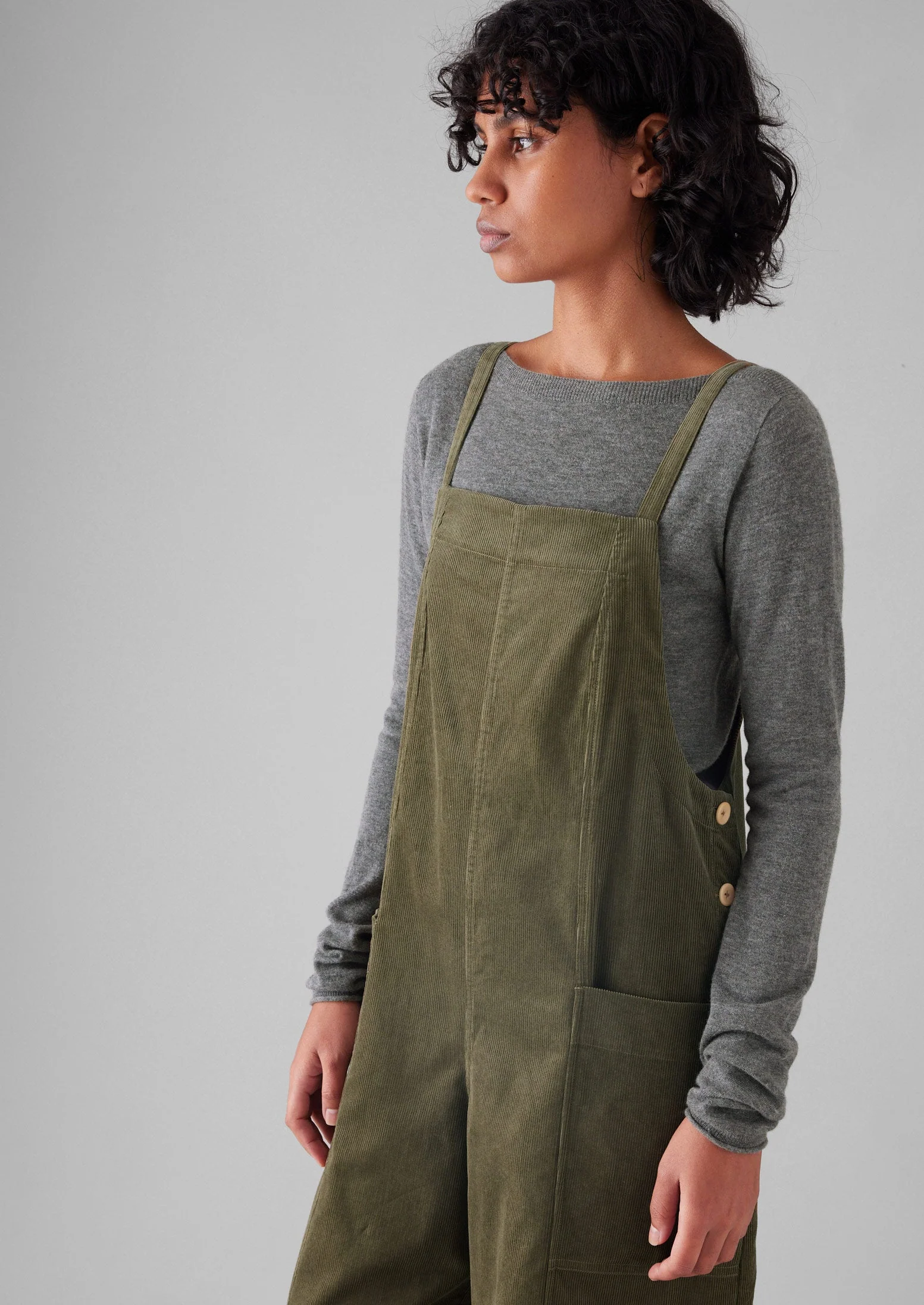 Organic Cord Pocket Jumpsuit | Pear - Image 4