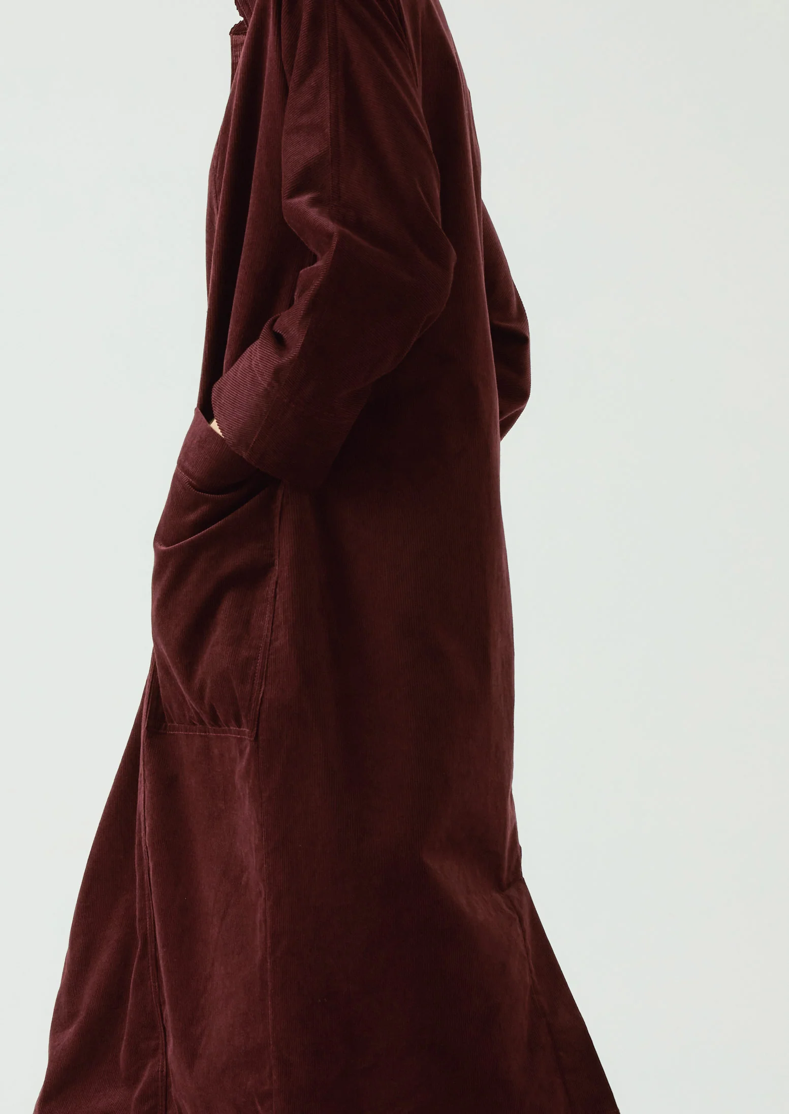Organic Cord Tunic Dress | Beetroot - Image 4