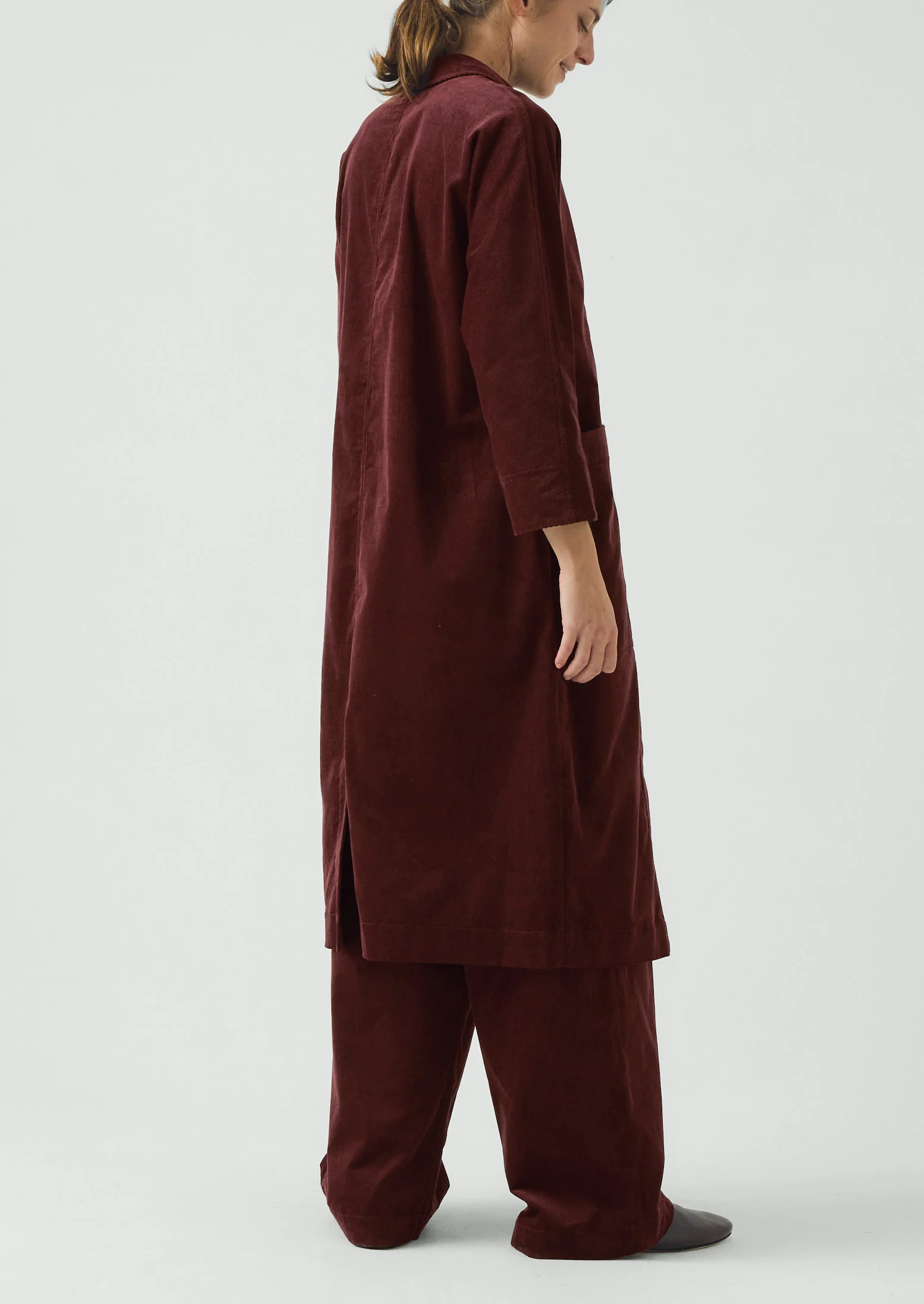 Organic Cord Tunic Dress | Beetroot - Image 5