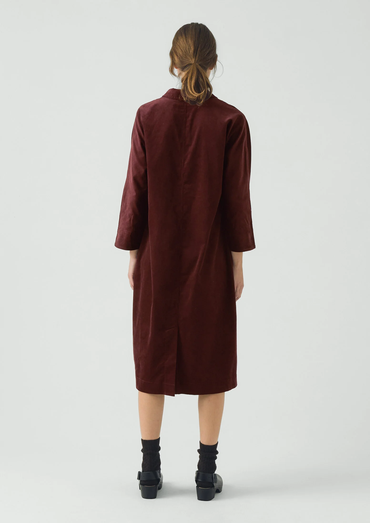Organic Cord Tunic Dress | Beetroot - Image 7