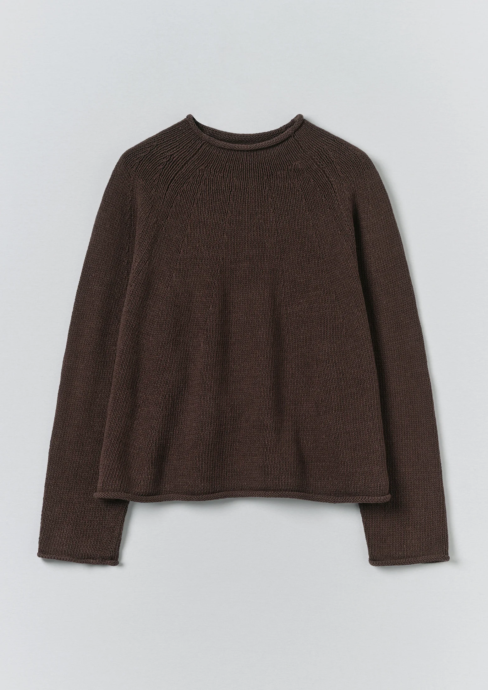 Organic Cotton Linen Easy Sweater | Bitter Chocolate - Image 7