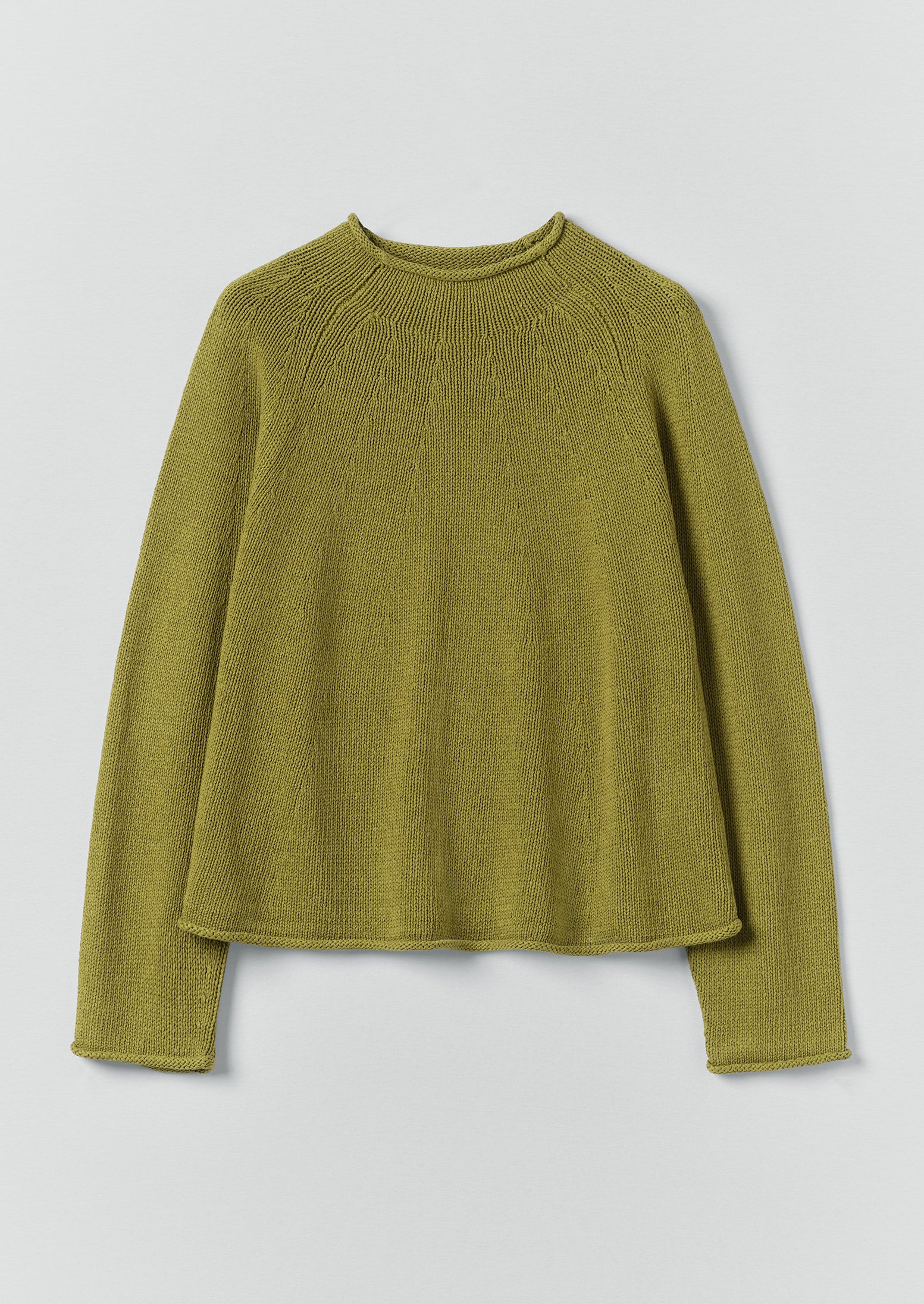 Organic Cotton Linen Easy Sweater | Olivine - Image 8