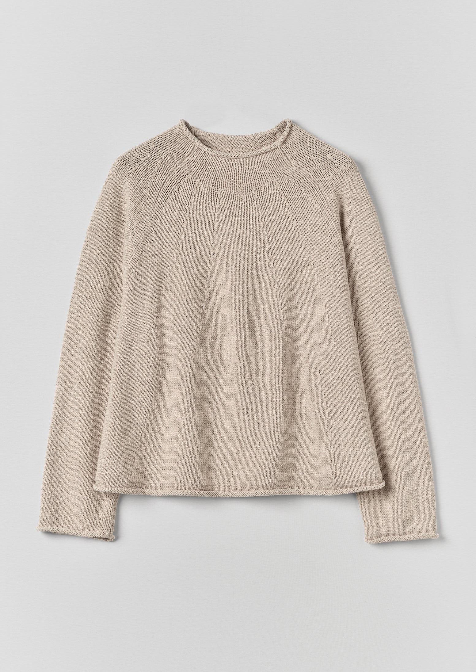 Organic Cotton Linen Easy Sweater | Parchment - Image 6