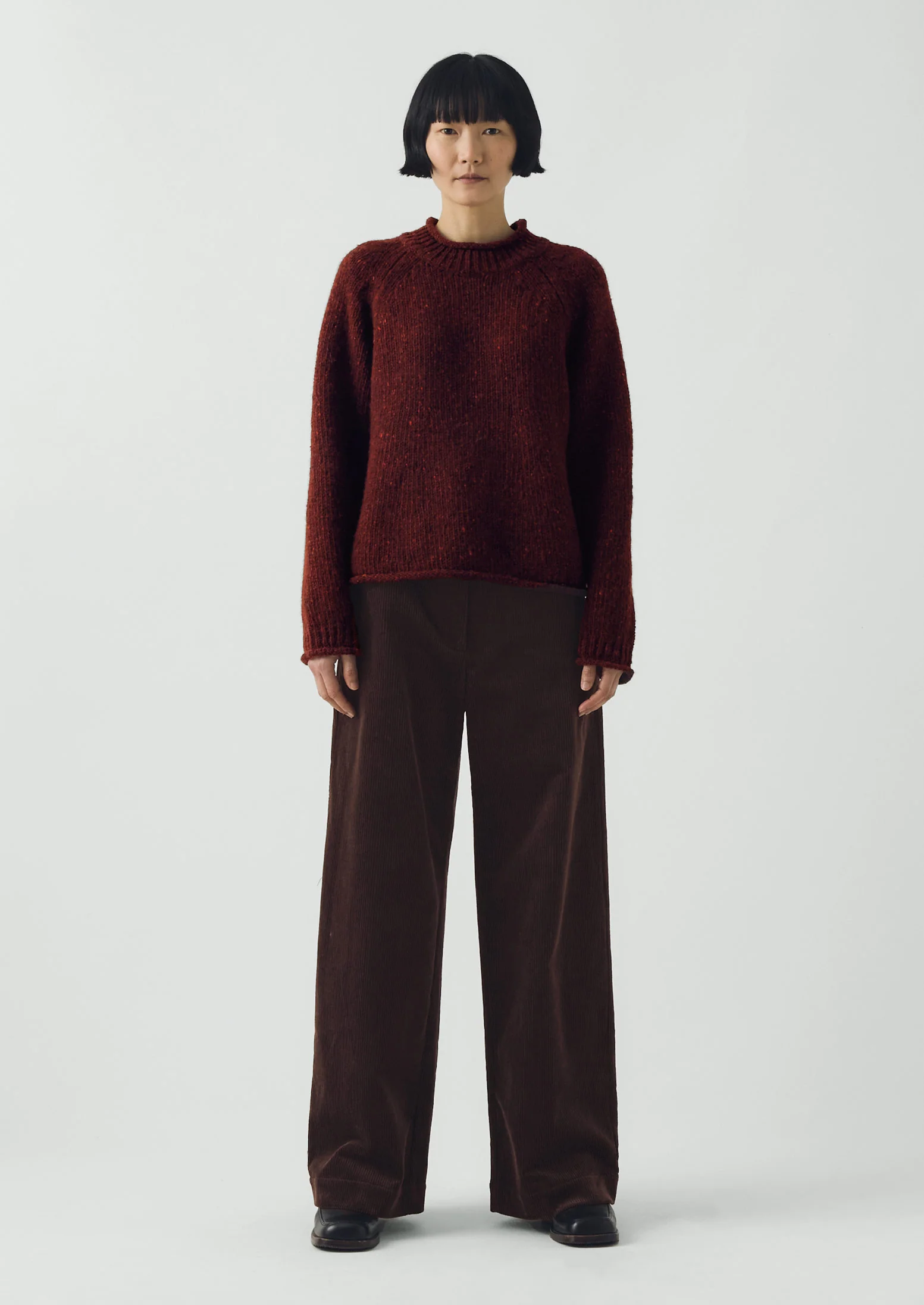 Orla Donegal Wool Sweater | Bordeaux - Image 4