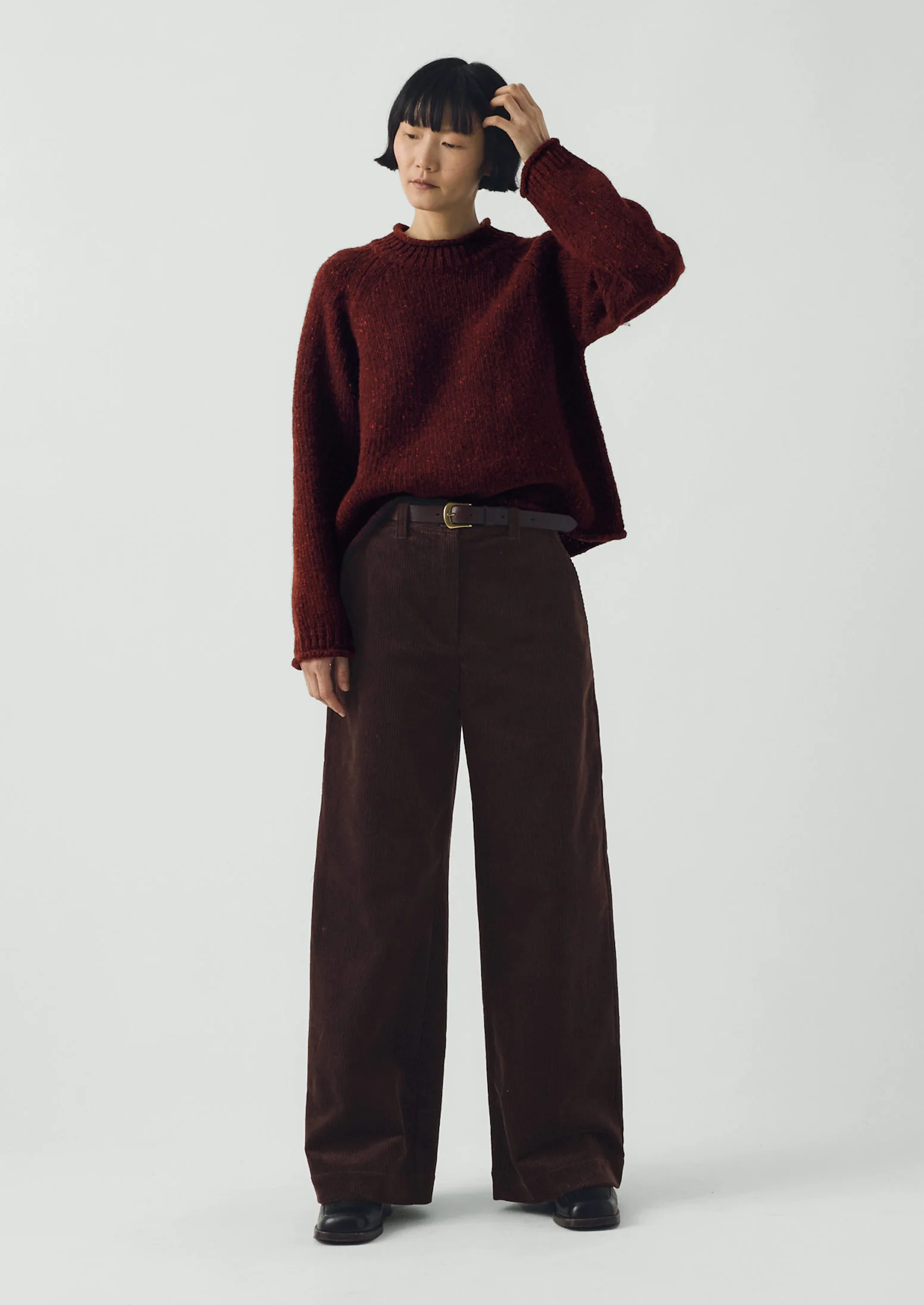 Orla Donegal Wool Sweater | Bordeaux - Image 5