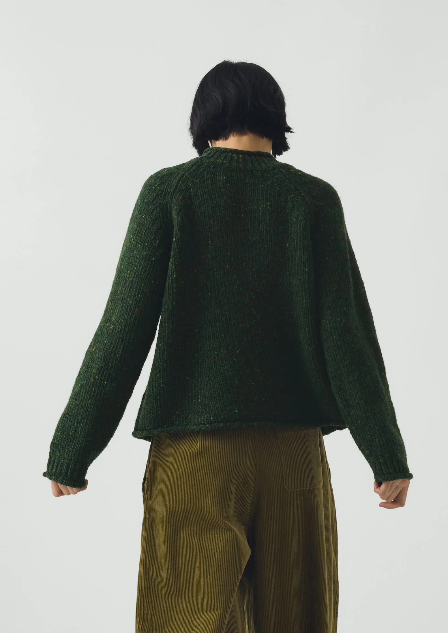 Orla Donegal Wool Sweater | Emerald - Image 5