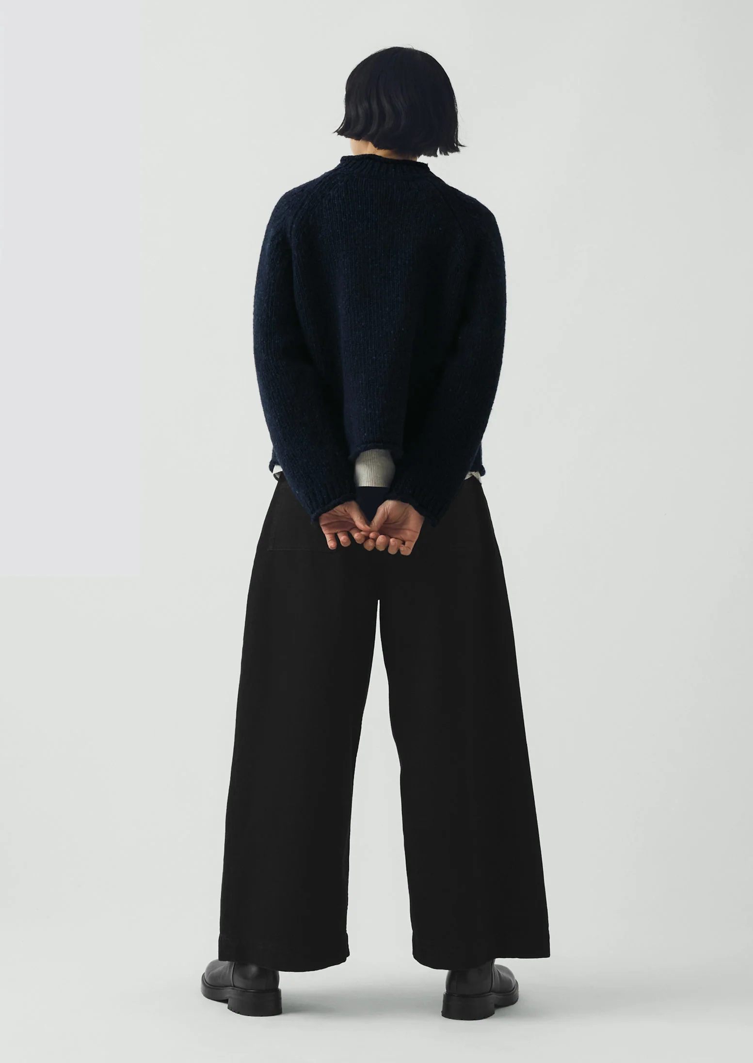 Orla Donegal Wool Sweater | Navy - Image 6