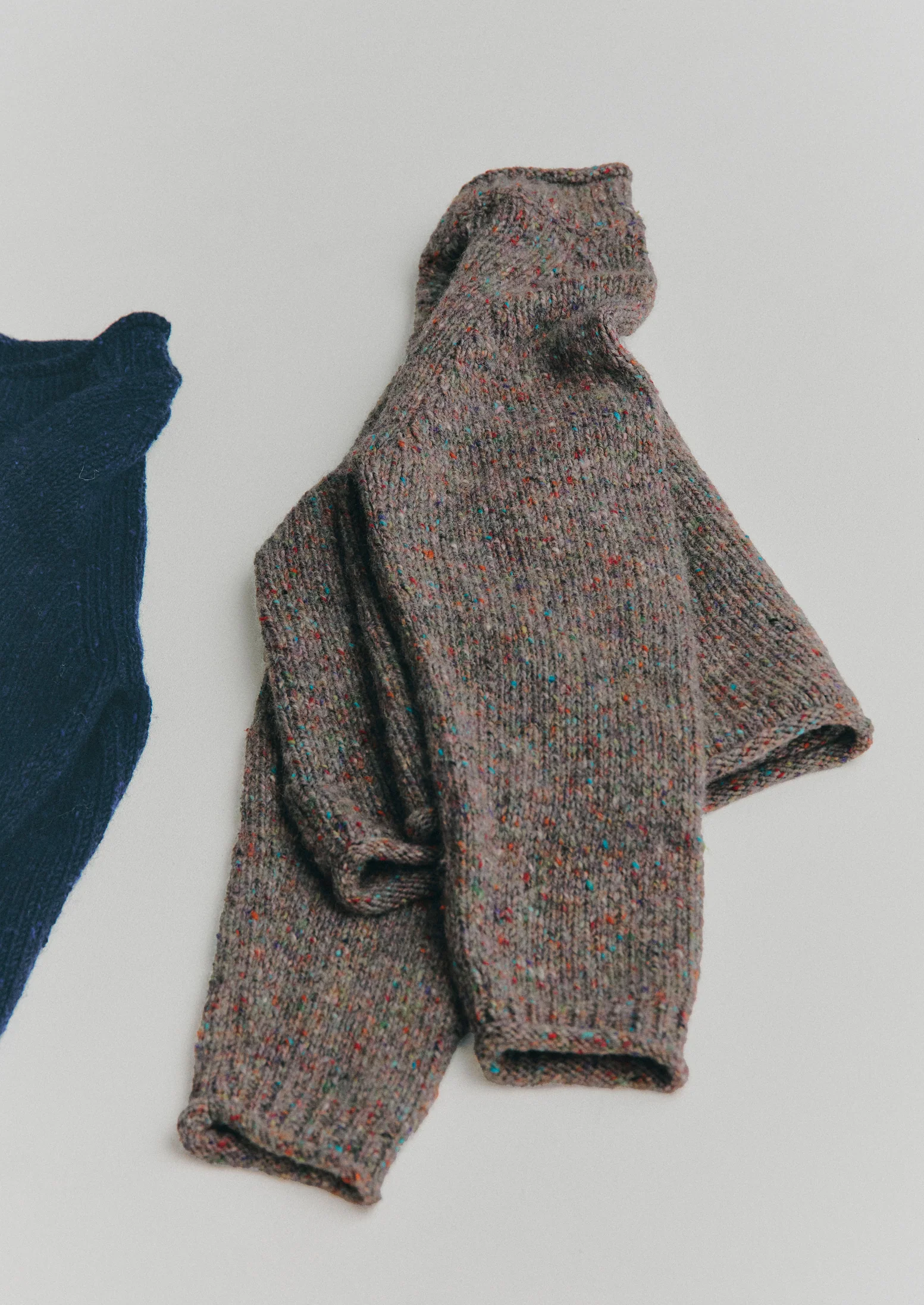 Orla Donegal Wool Sweater | Navy - Image 7