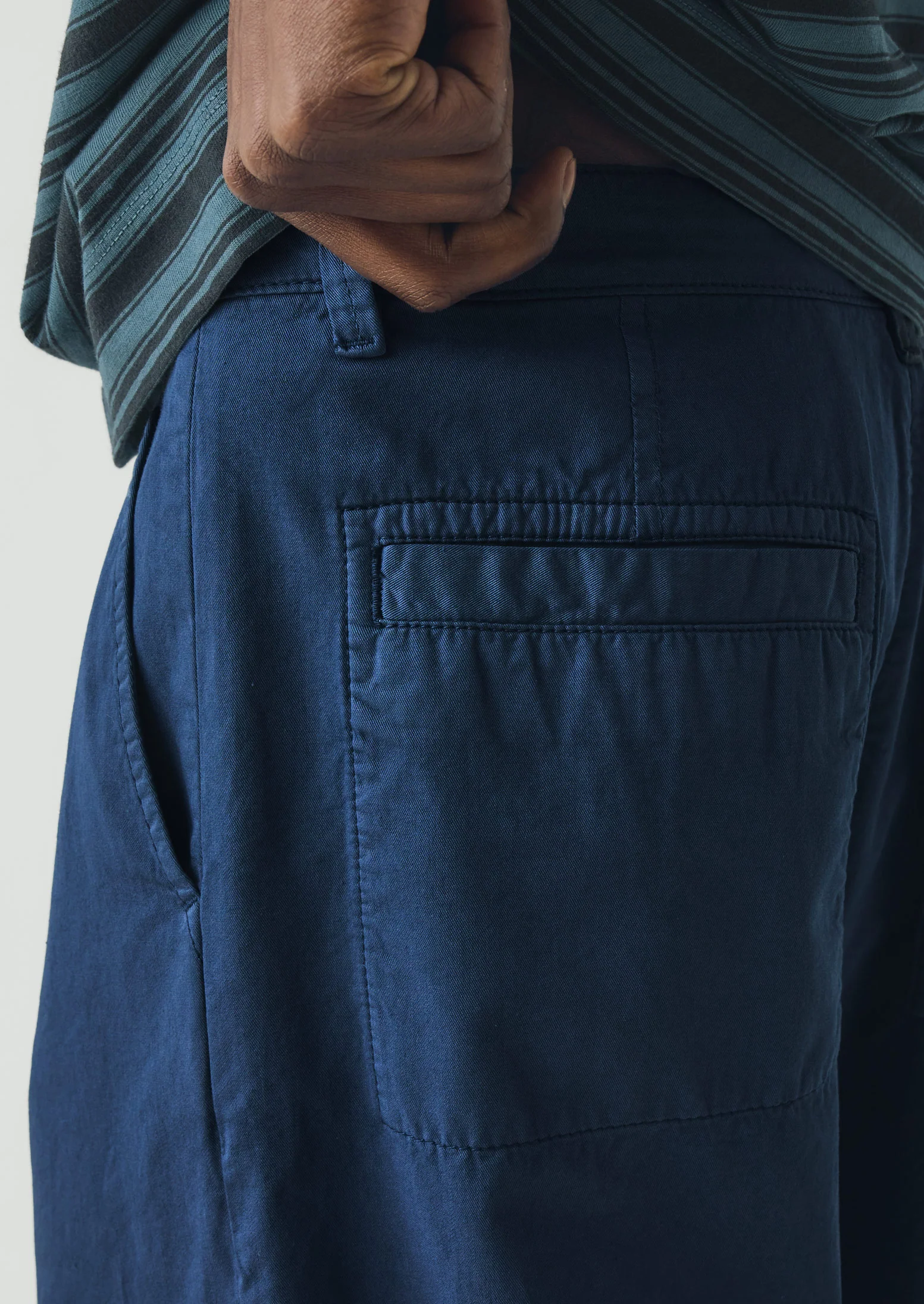 Otto Pleated Cotton Twill Trousers | Smoke Blue - Image 6