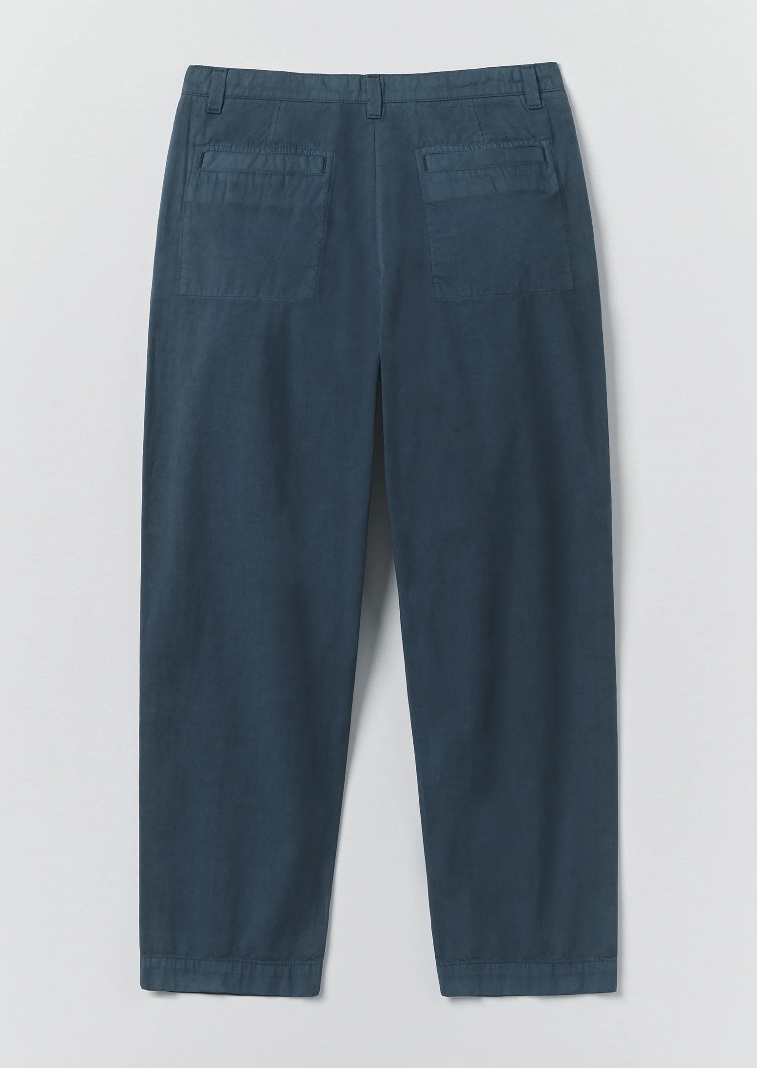 Otto Pleated Cotton Twill Trousers | Smoke Blue - Image 7