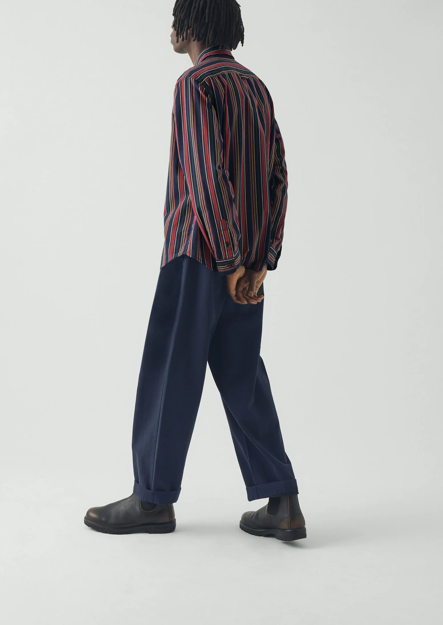 Pantry Stripe Cotton Shirt | Provencal Blue - Image 3