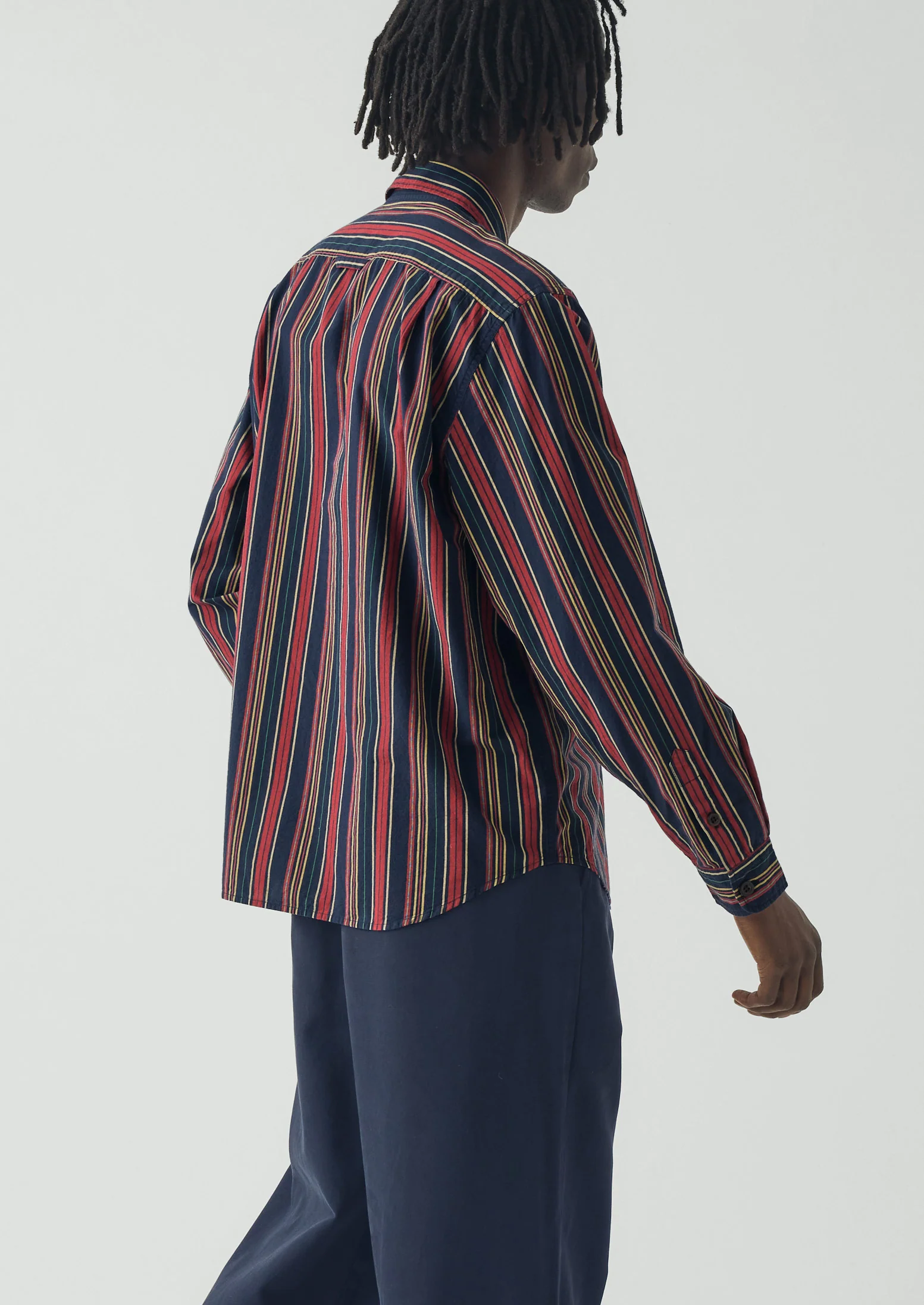 Pantry Stripe Cotton Shirt | Provencal Blue - Image 4