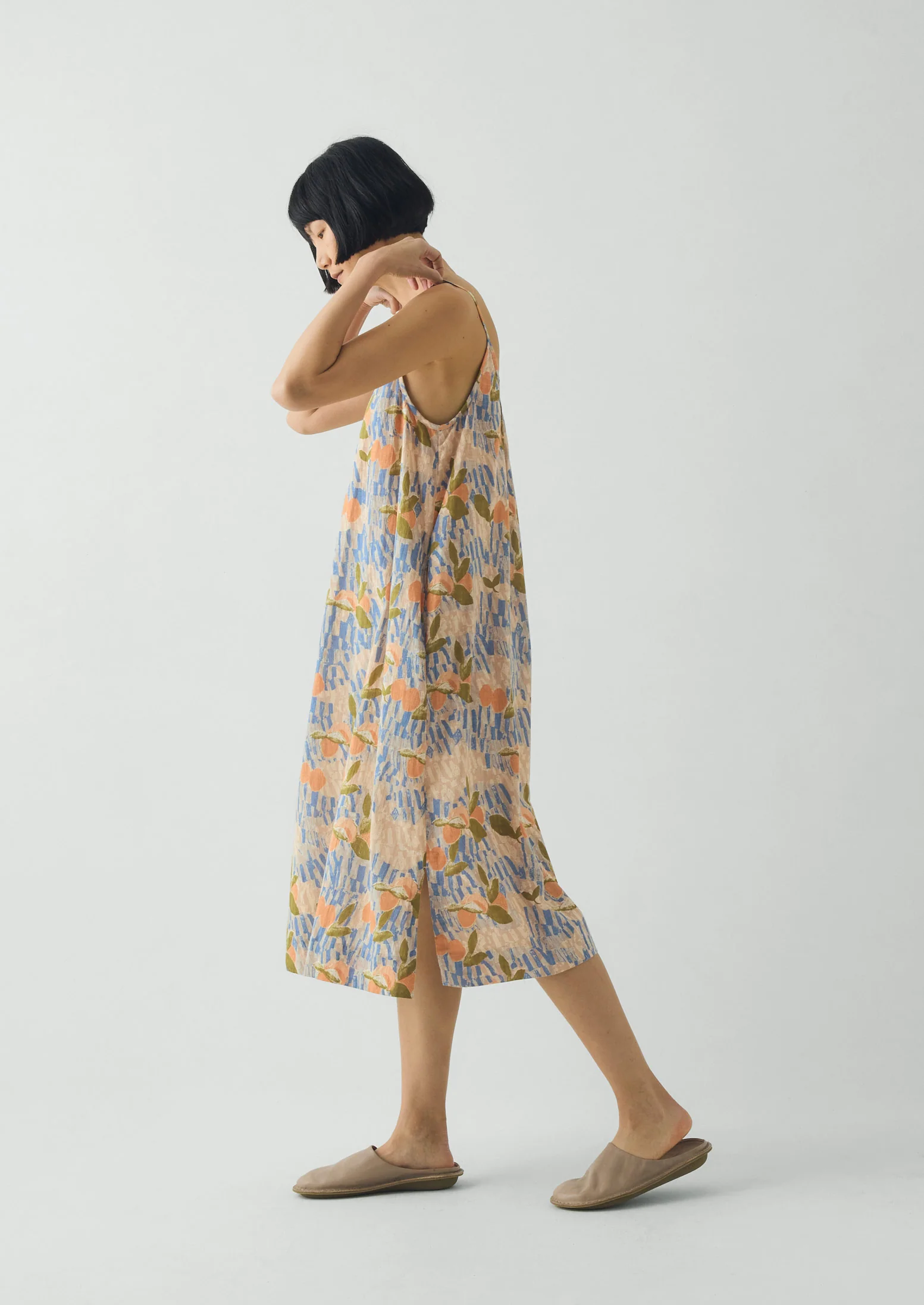 Picnic Print Cotton Nightdress | Ecru/Multi - Image 3