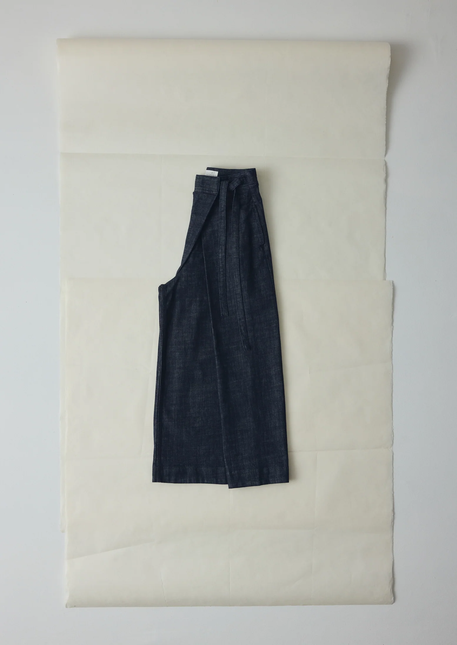 Pleated Wrap Denim Culottes | Indigo - Image 7