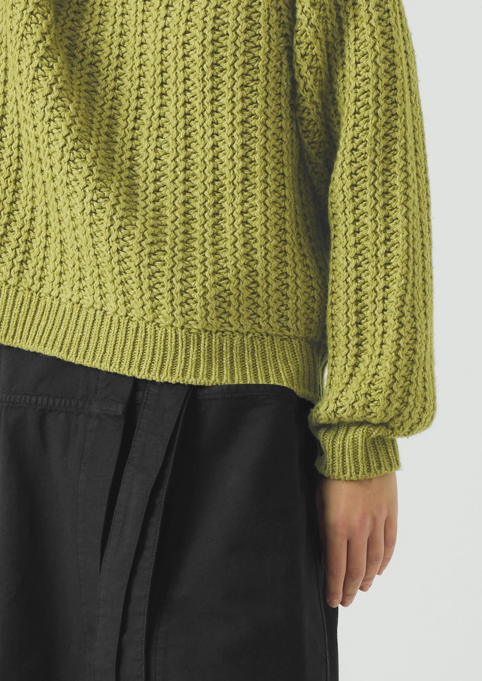 Racked Rib Wool Cotton Sweater | Apple - Image 5