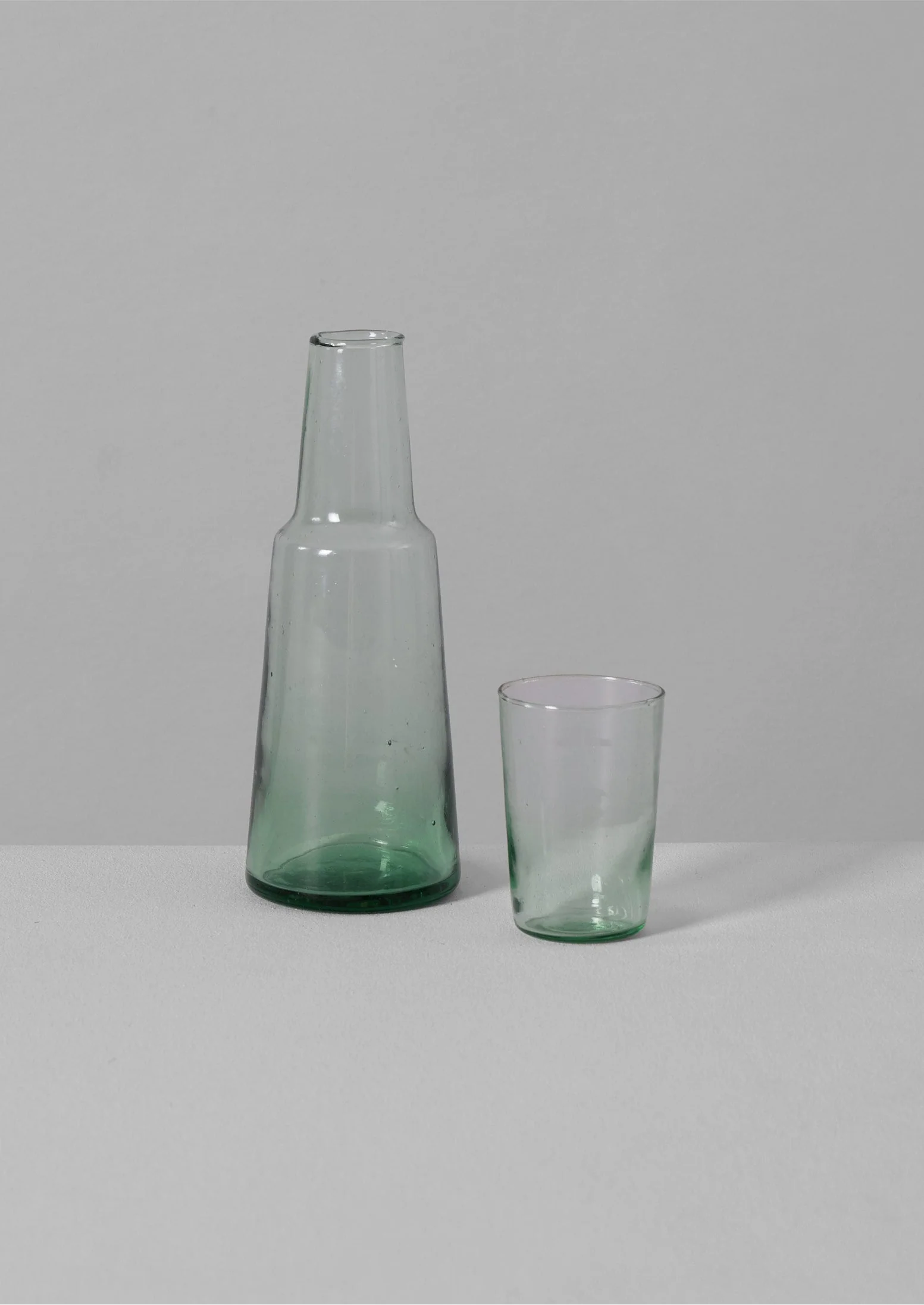 Recycled Glass Carafe And Glass Set | Clear - Image 4