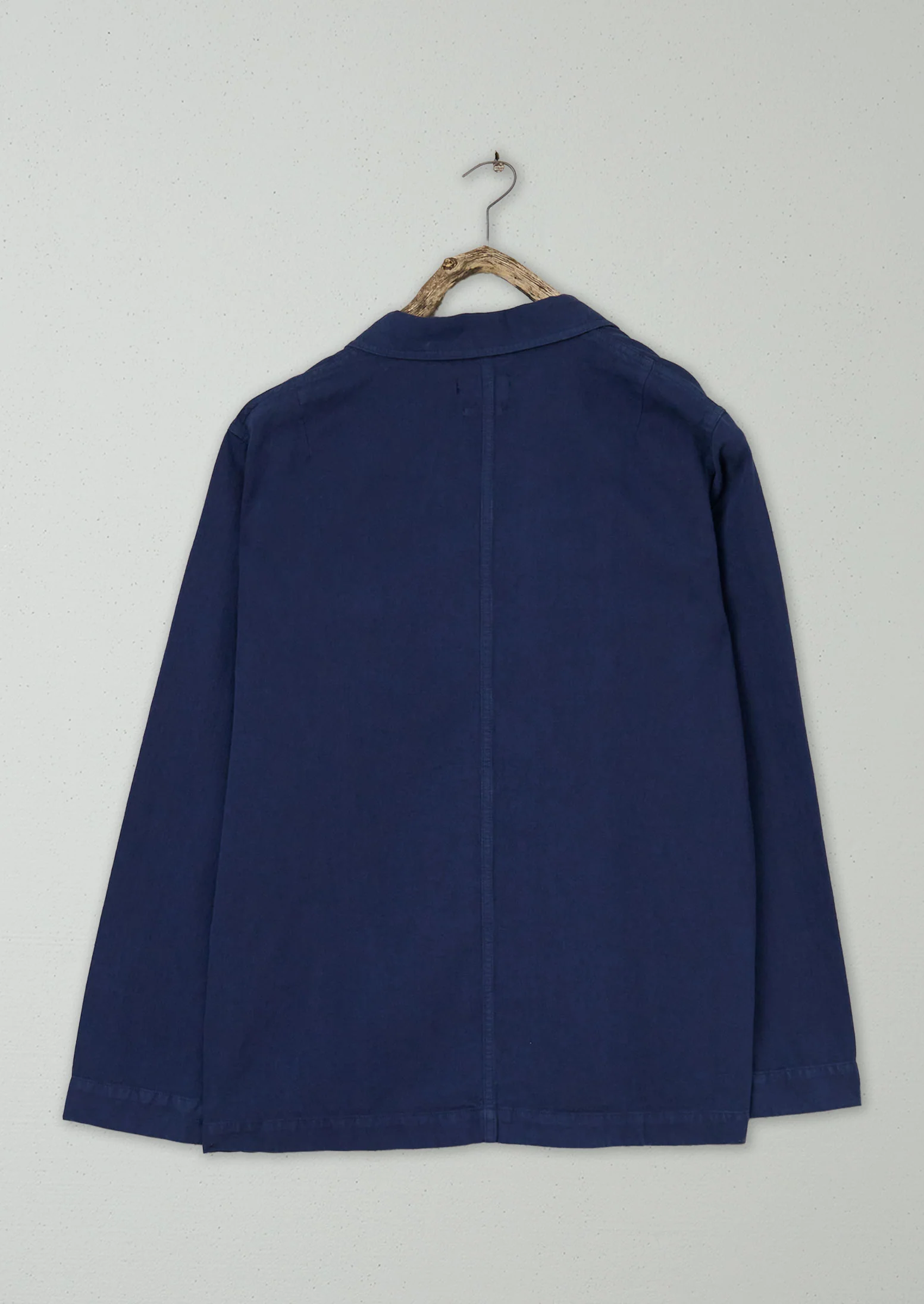Renewed Garment Dyed Herringbone Jacket Size M (01) | Dark Indigo - Image 2