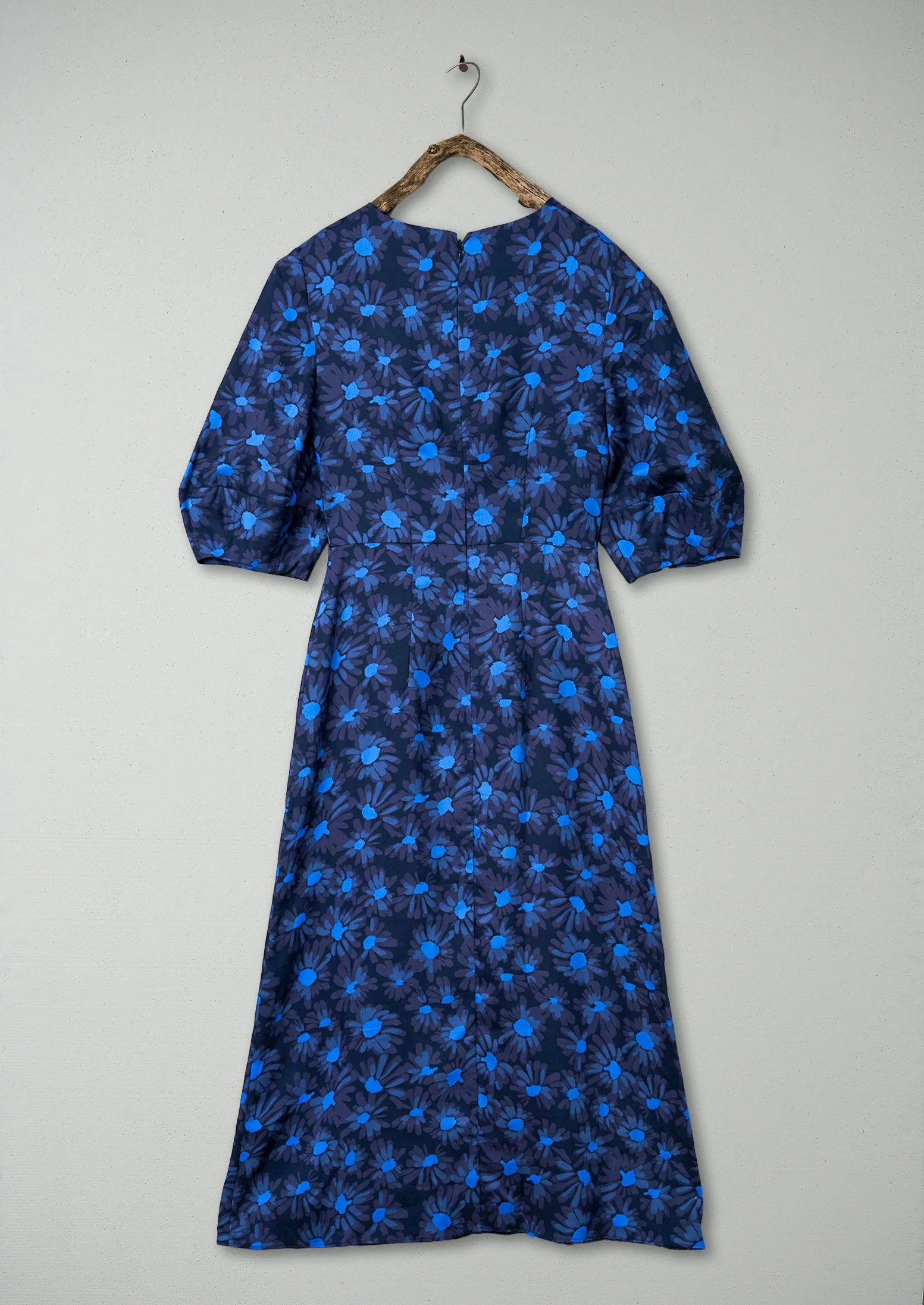 Renewed Rounded Sleeve Painted Daisy Dress Size 4 (91) | Slate/Enamel - Image 2