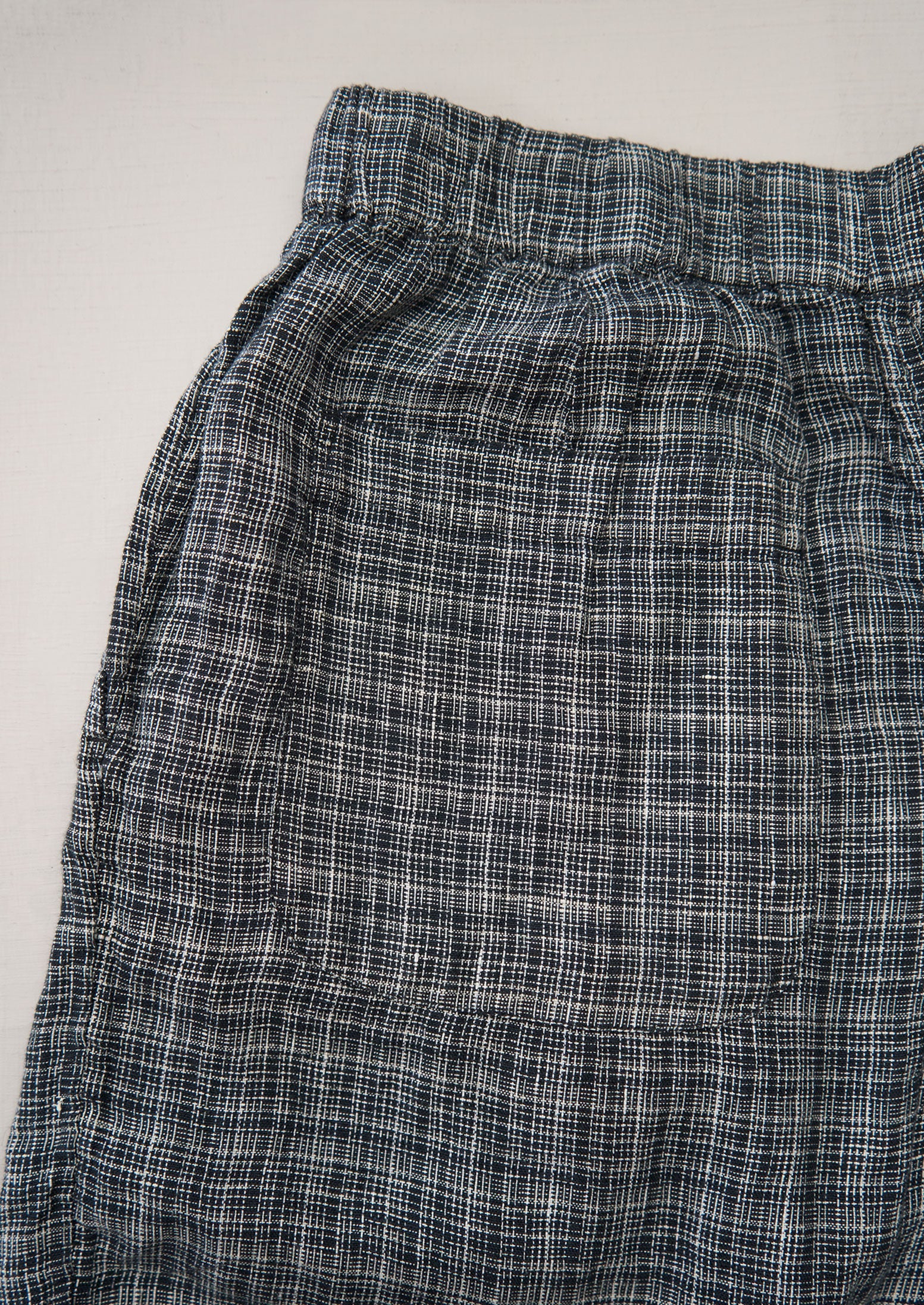 Reworn Check Linen Trousers Size M (1233) | Multi - Image 2