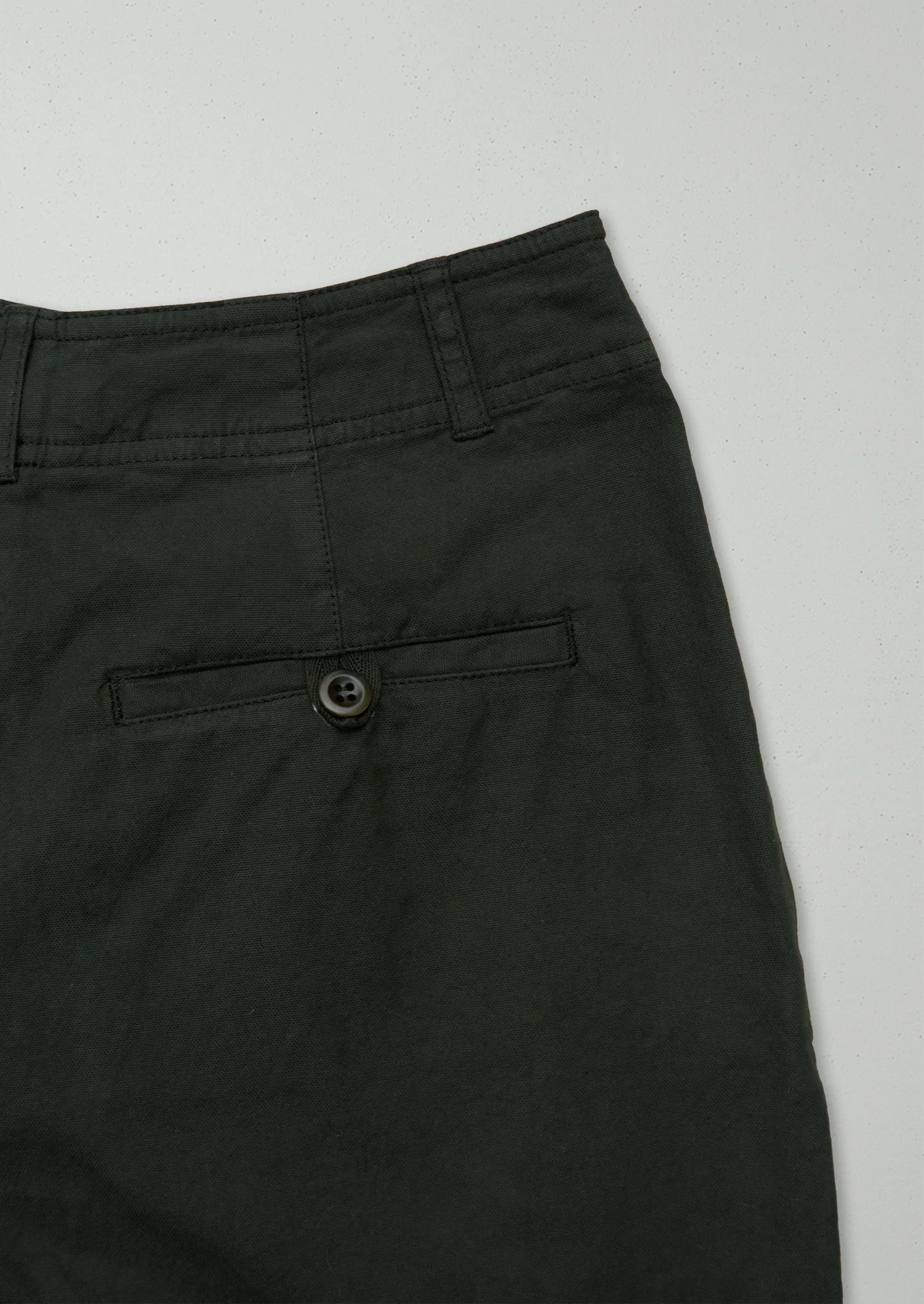 Reworn Cotton Canvas Trousers Size 8 (978) | Ash Green - Image 2