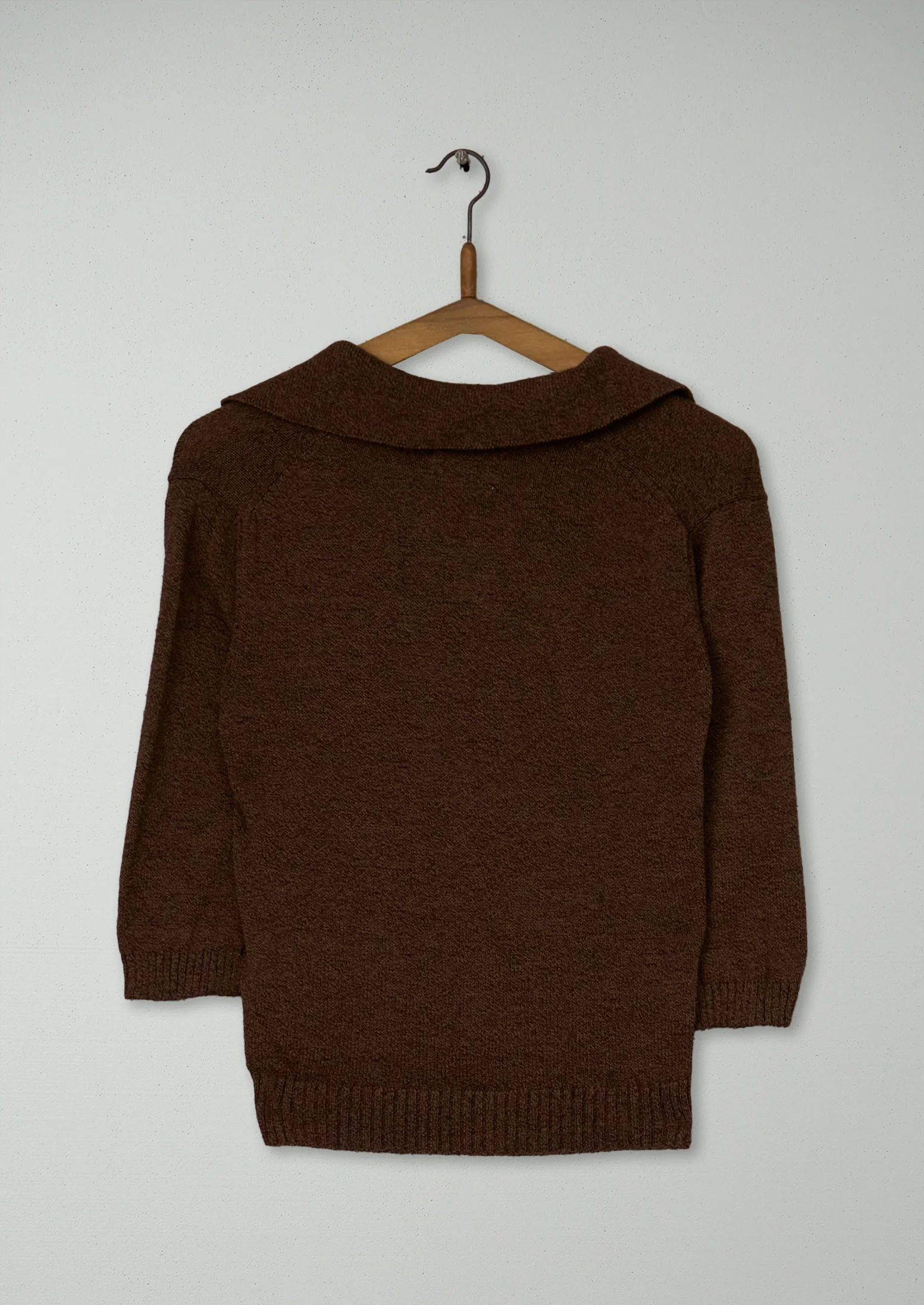Reworn Half Sleeve Sweater Size XS (490) | Pecan - Image 2