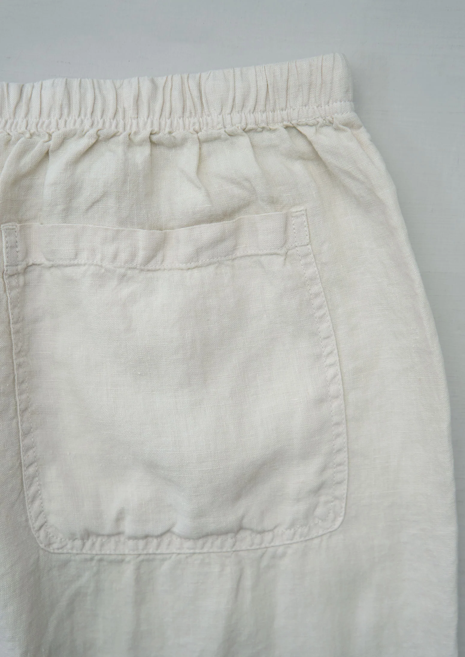 Reworn Linen Trousers Size M (1256) | Oat - Image 2