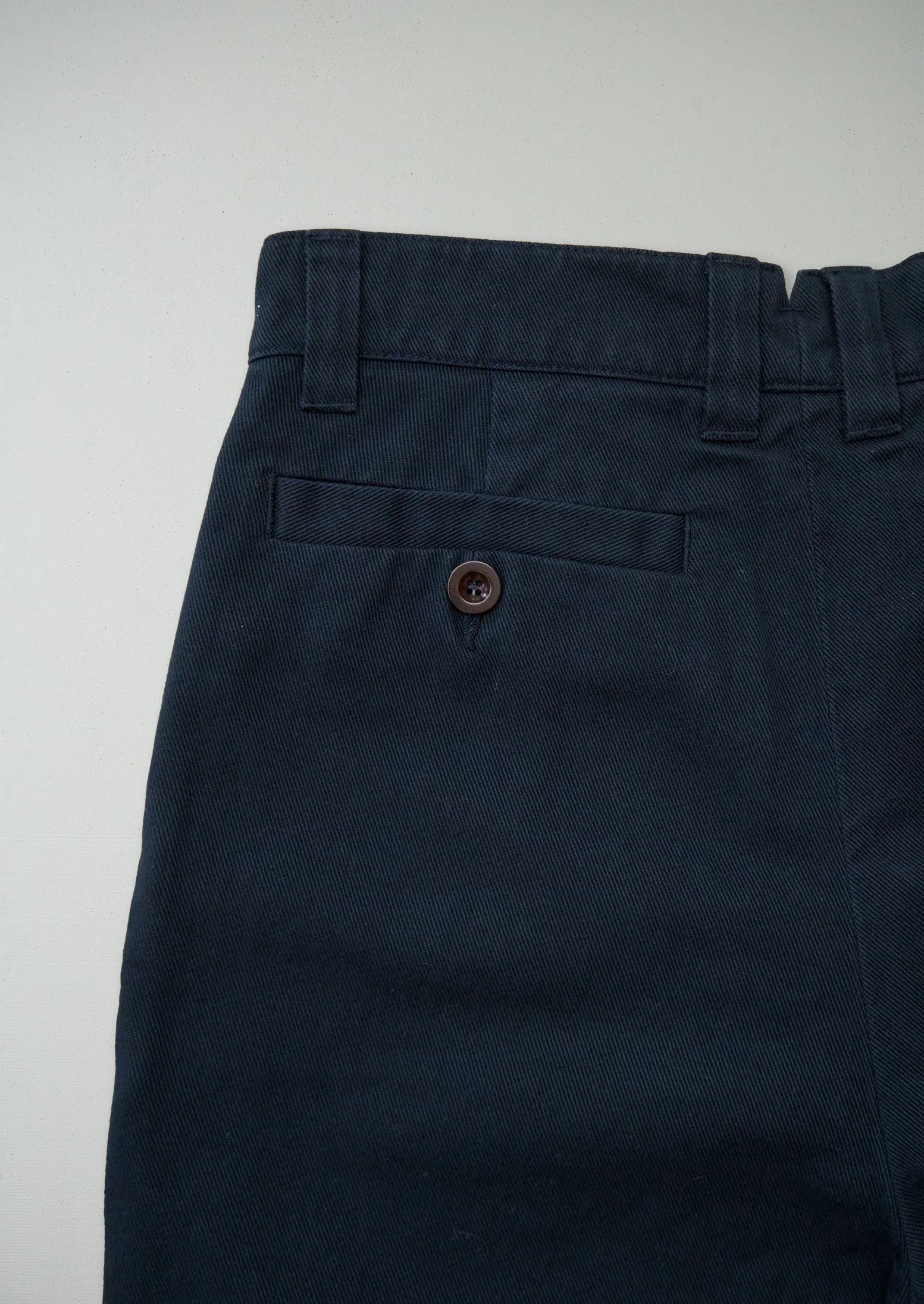 Reworn Men's Cotton Single Pleat Trousers Size S (077) | Navy - Image 2