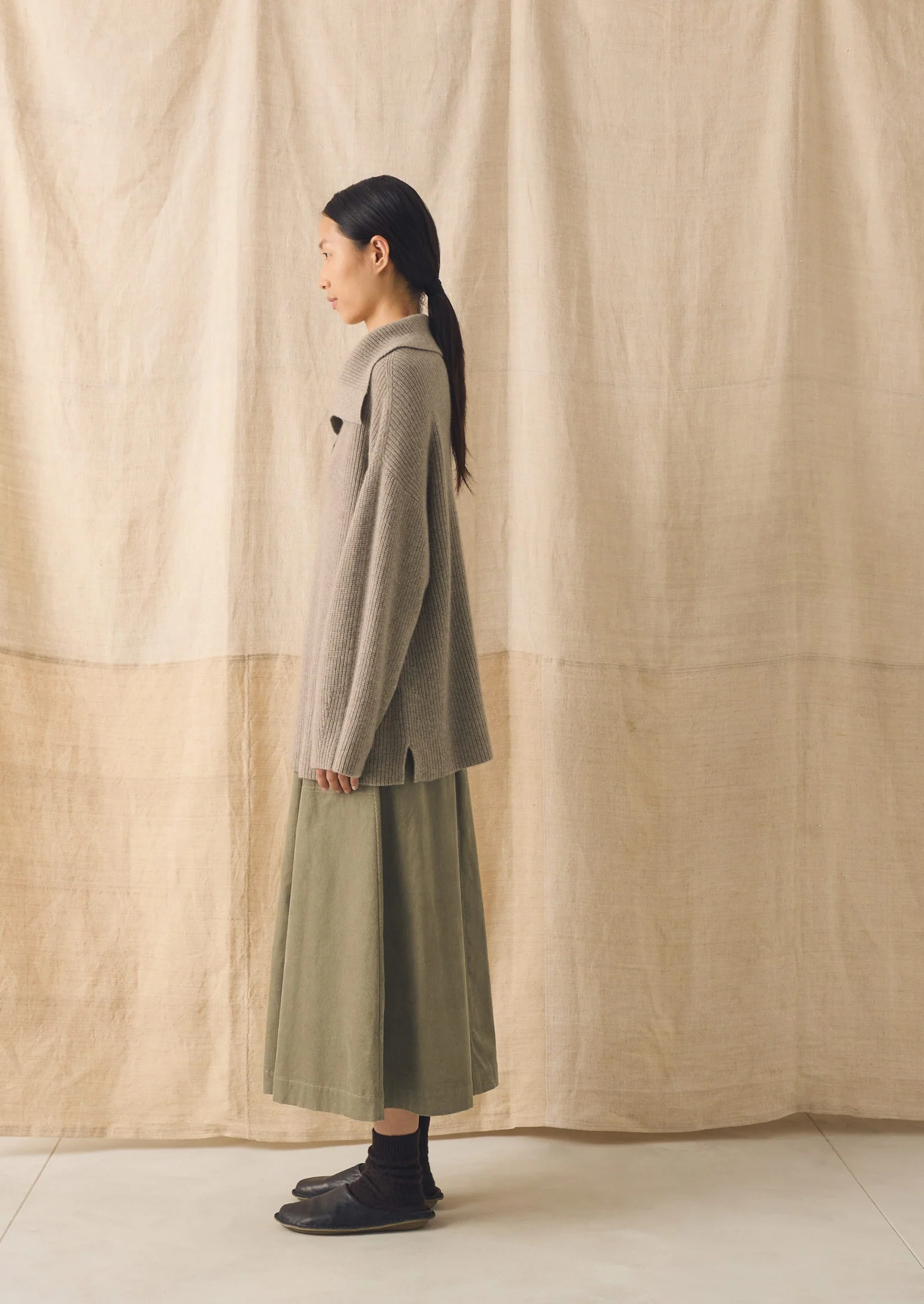 Ribbed Wool Cashmere Sweater | Oatmeal - Image 6