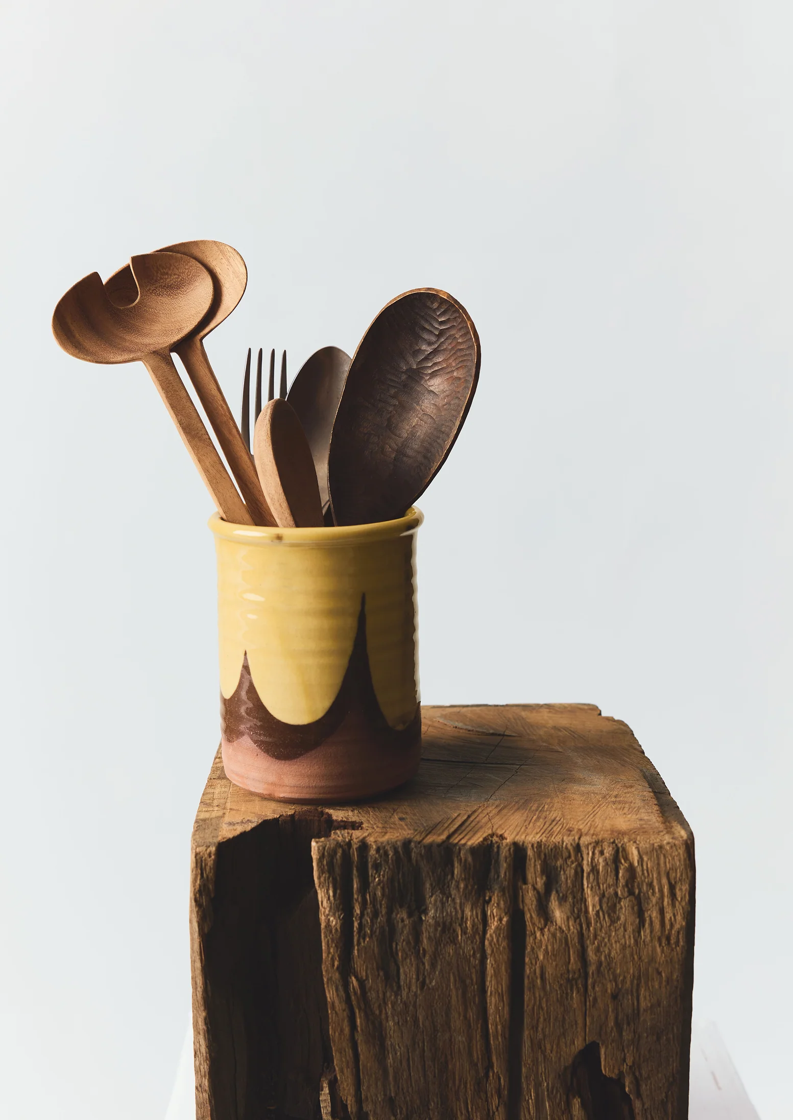 Rob Towler Utensil Holder | Cream/Terracotta - Image 3