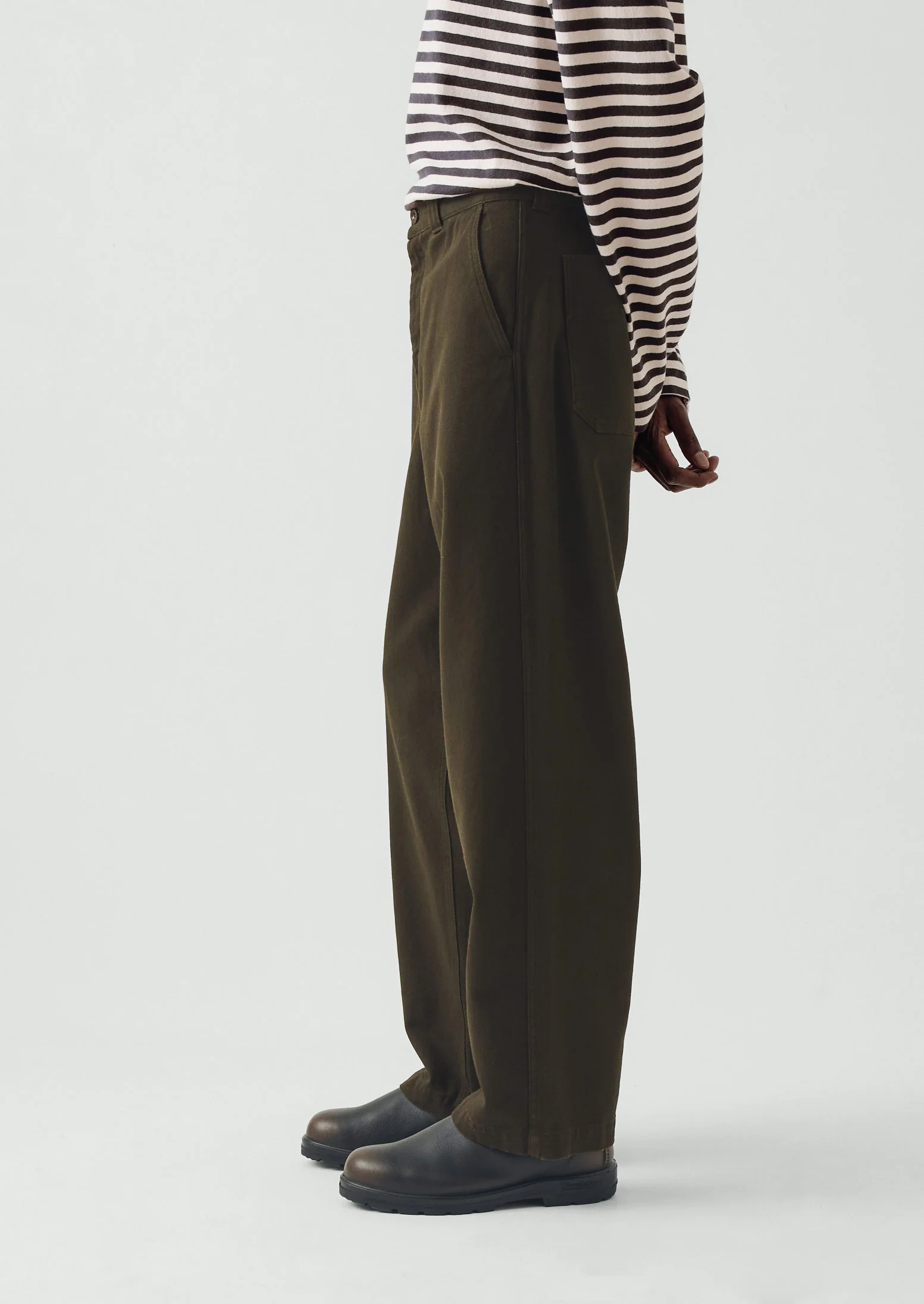 Rory Straight Leg Trousers | Iron Green - Image 2