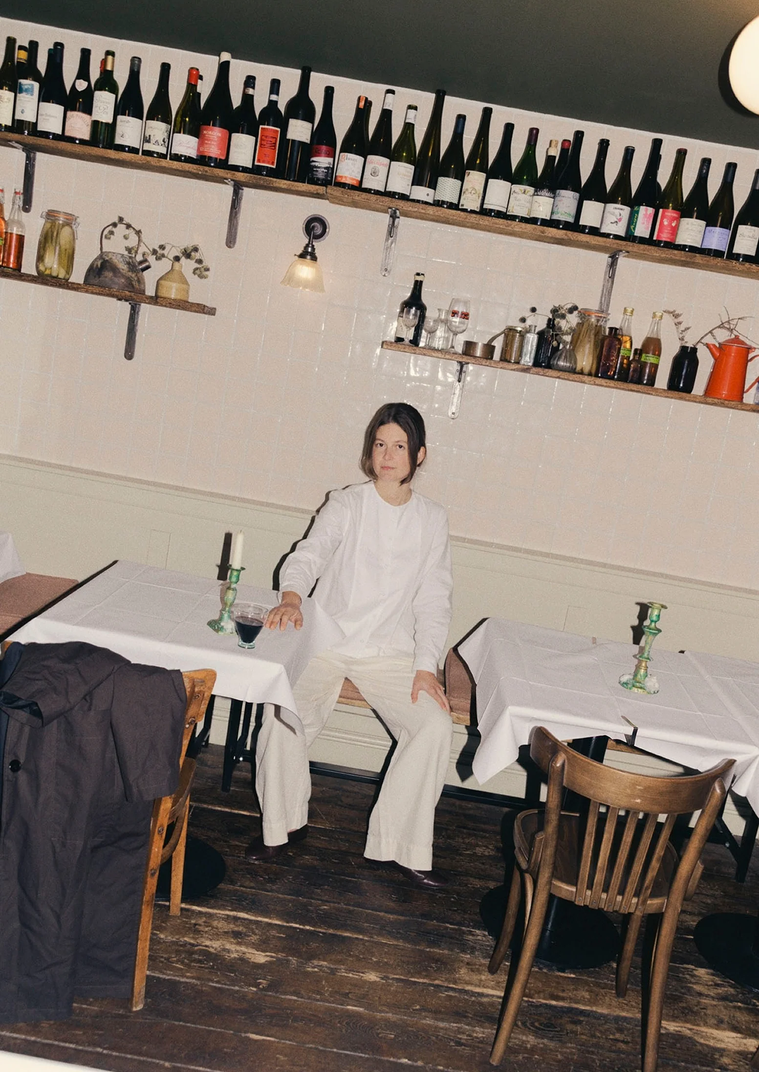Round Neck Cotton Oxford Shirt | Paper White - Image 4