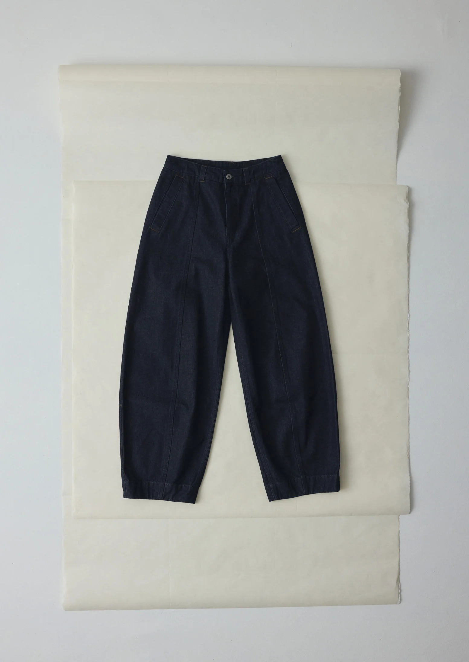 Sculpted Indigo Denim Trousers | Indigo