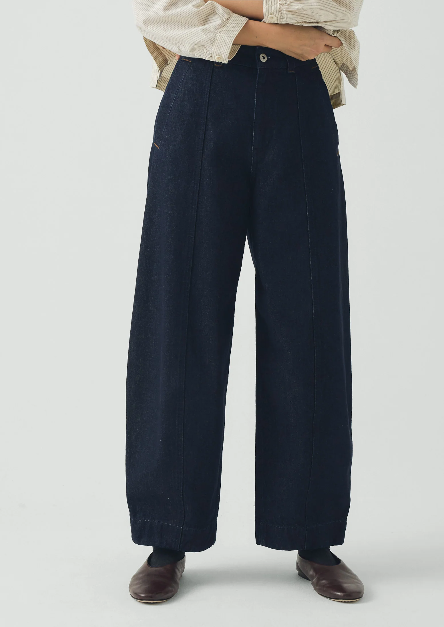 Sculpted Indigo Denim Trousers | Indigo - Image 2