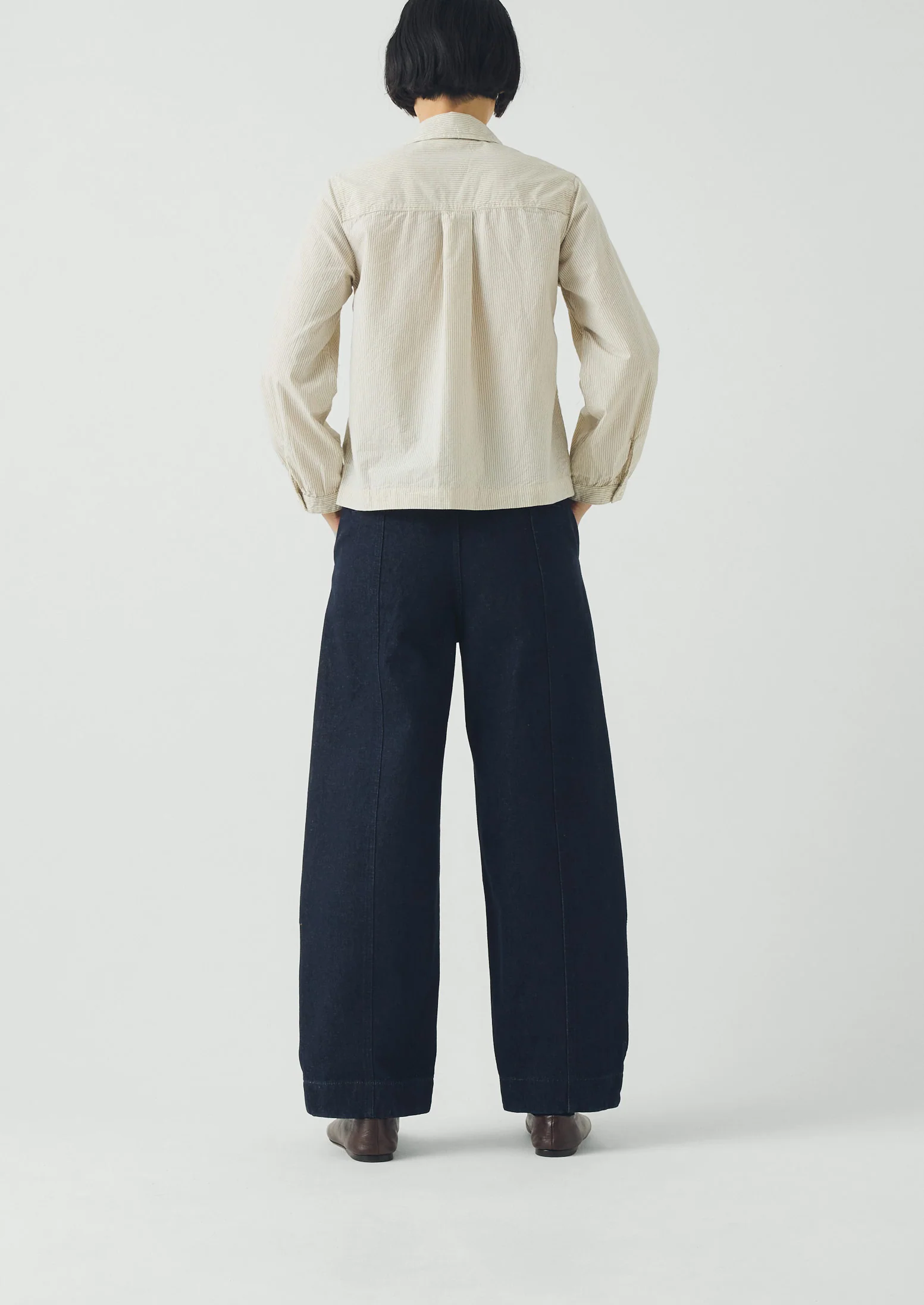 Sculpted Indigo Denim Trousers | Indigo - Image 4
